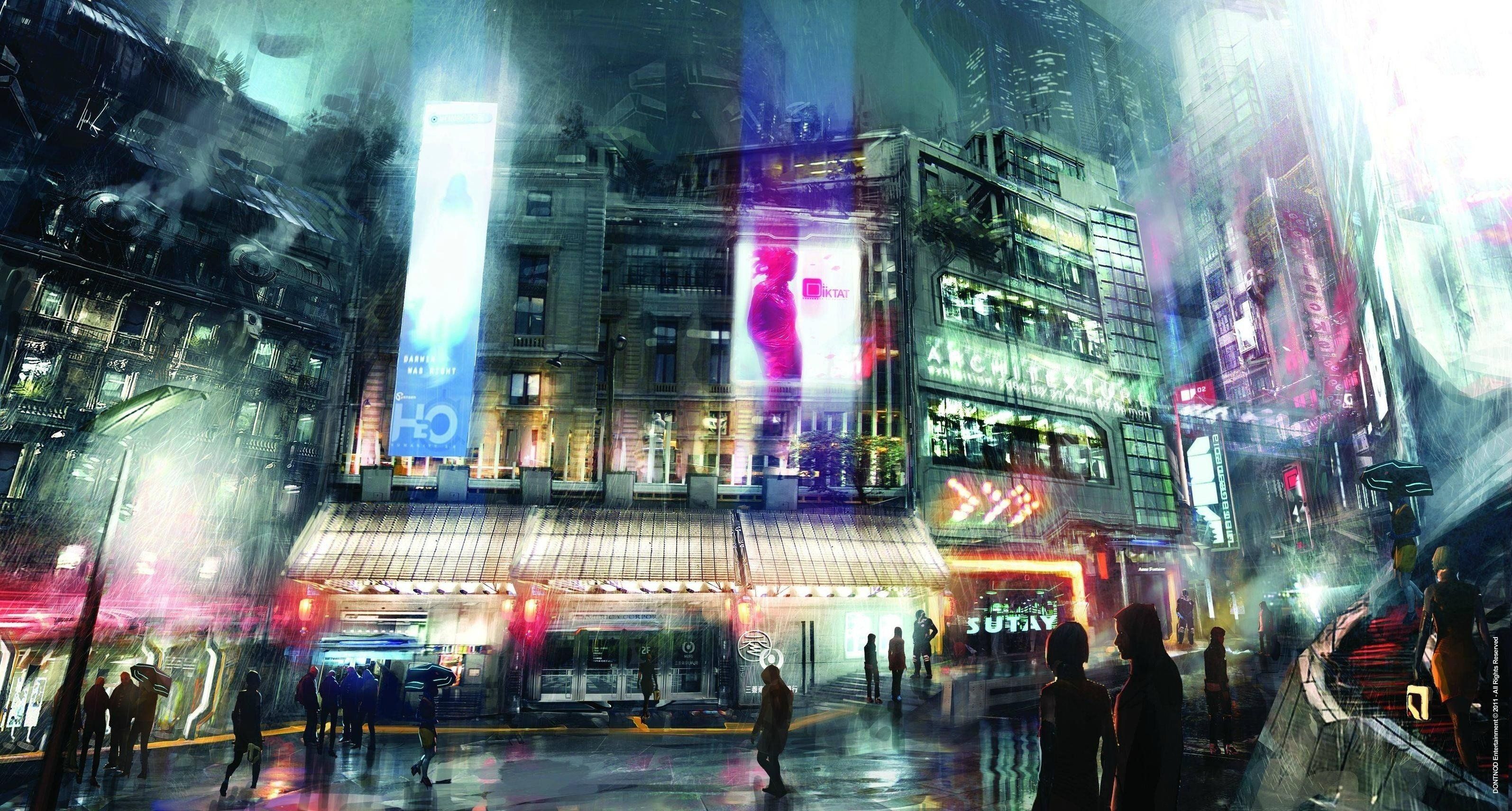 cyberpunk Wallpaper. Cyberpunk city, Futuristic city, Anime city