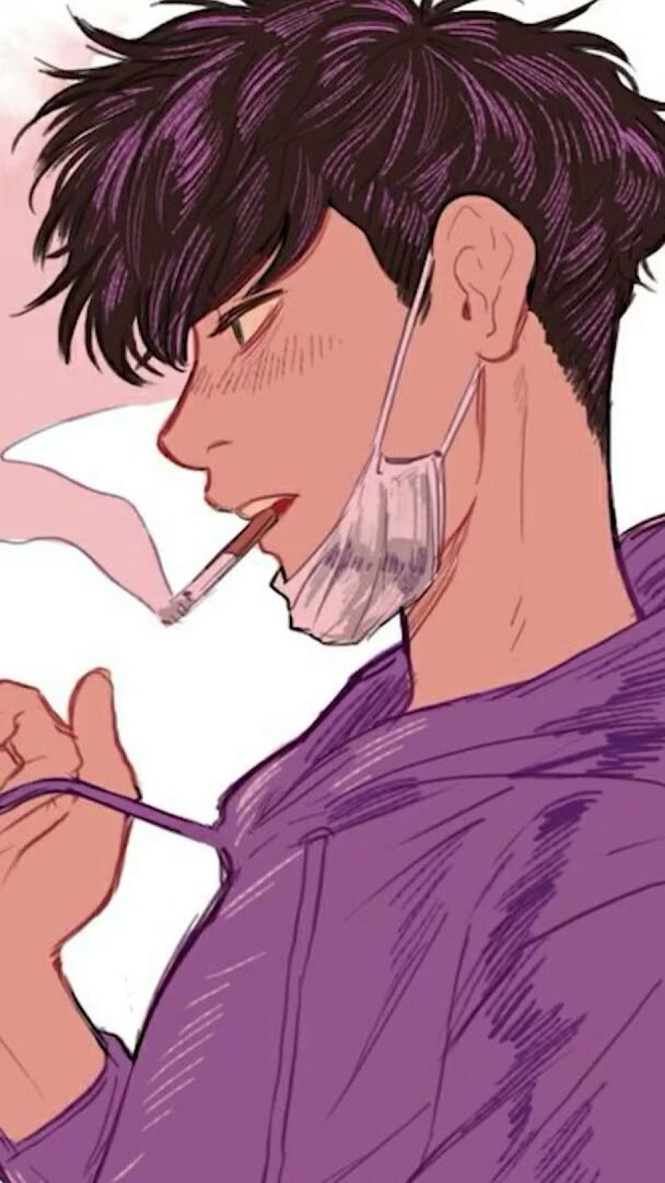 Cool wallpaper aesthetic anime art anime guy anime boy smoking hoodie • Wallpaper For You HD Wallpaper For Desktop & Mobile