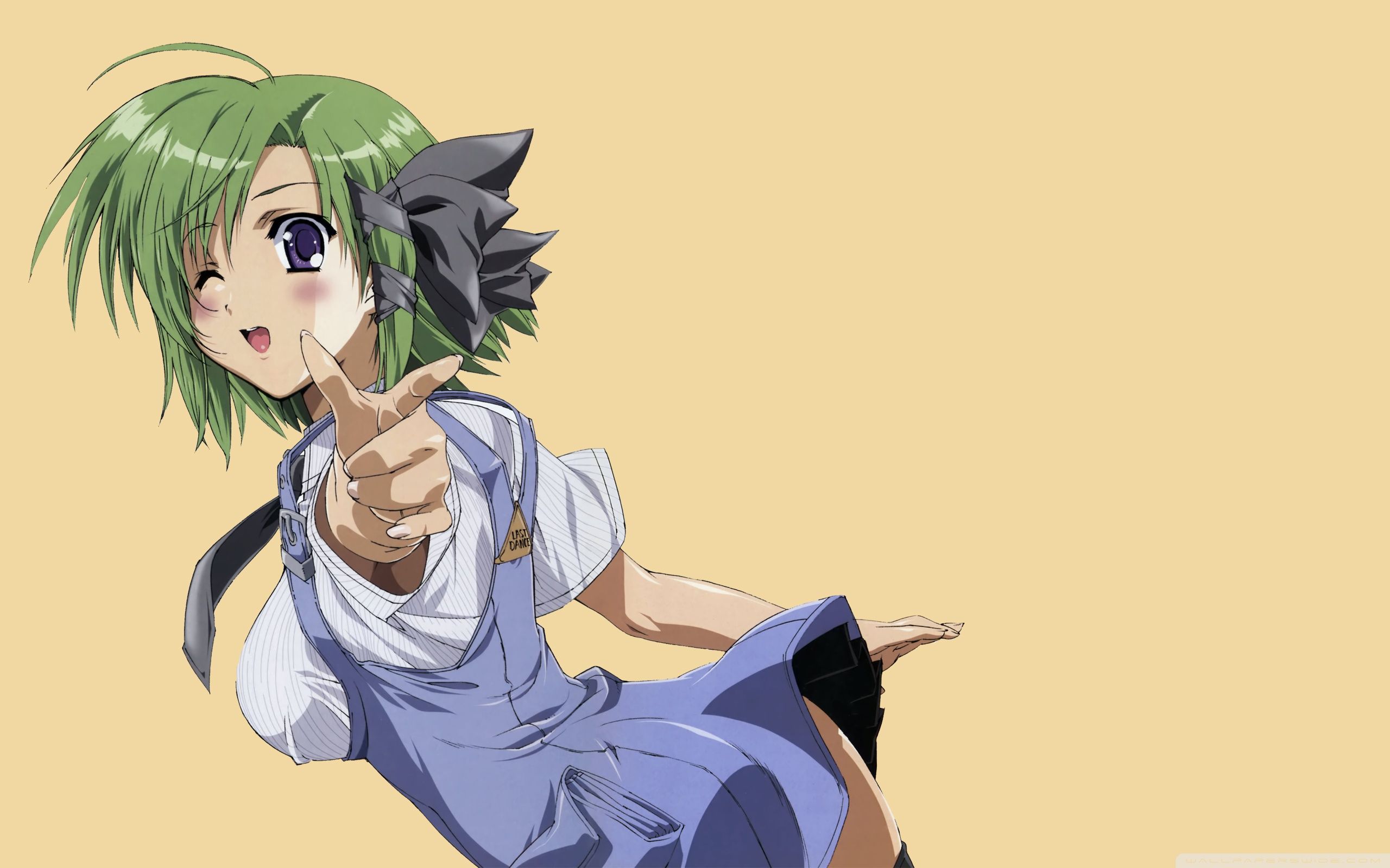 Anime Girl With Green Hair Ultra HD Desktop Background Wallpaper for 4K UHD TV, Tablet