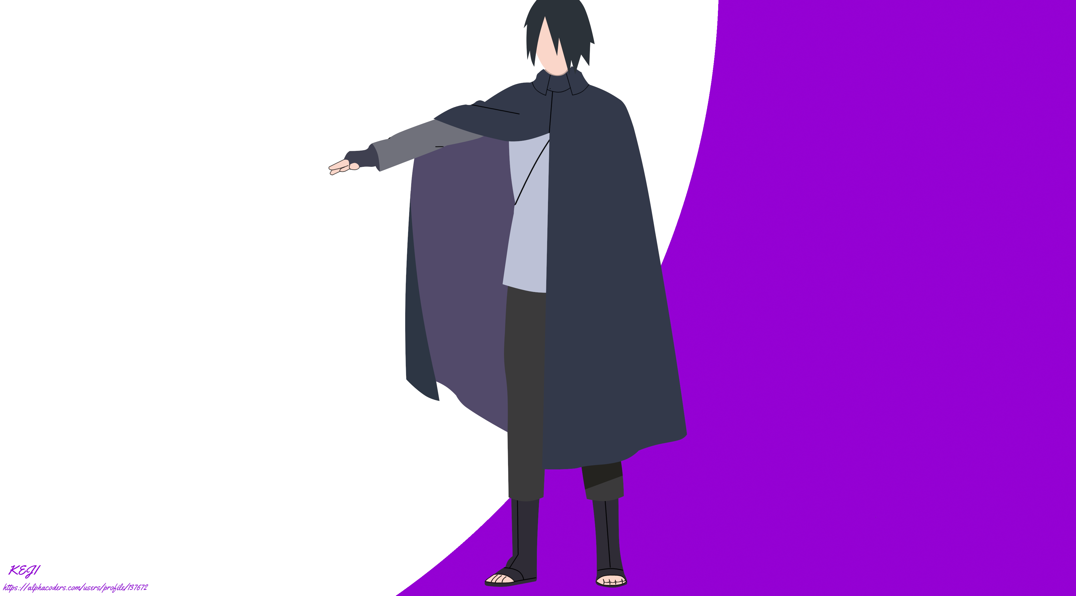 Sasuke Minimalist Wallpaper
