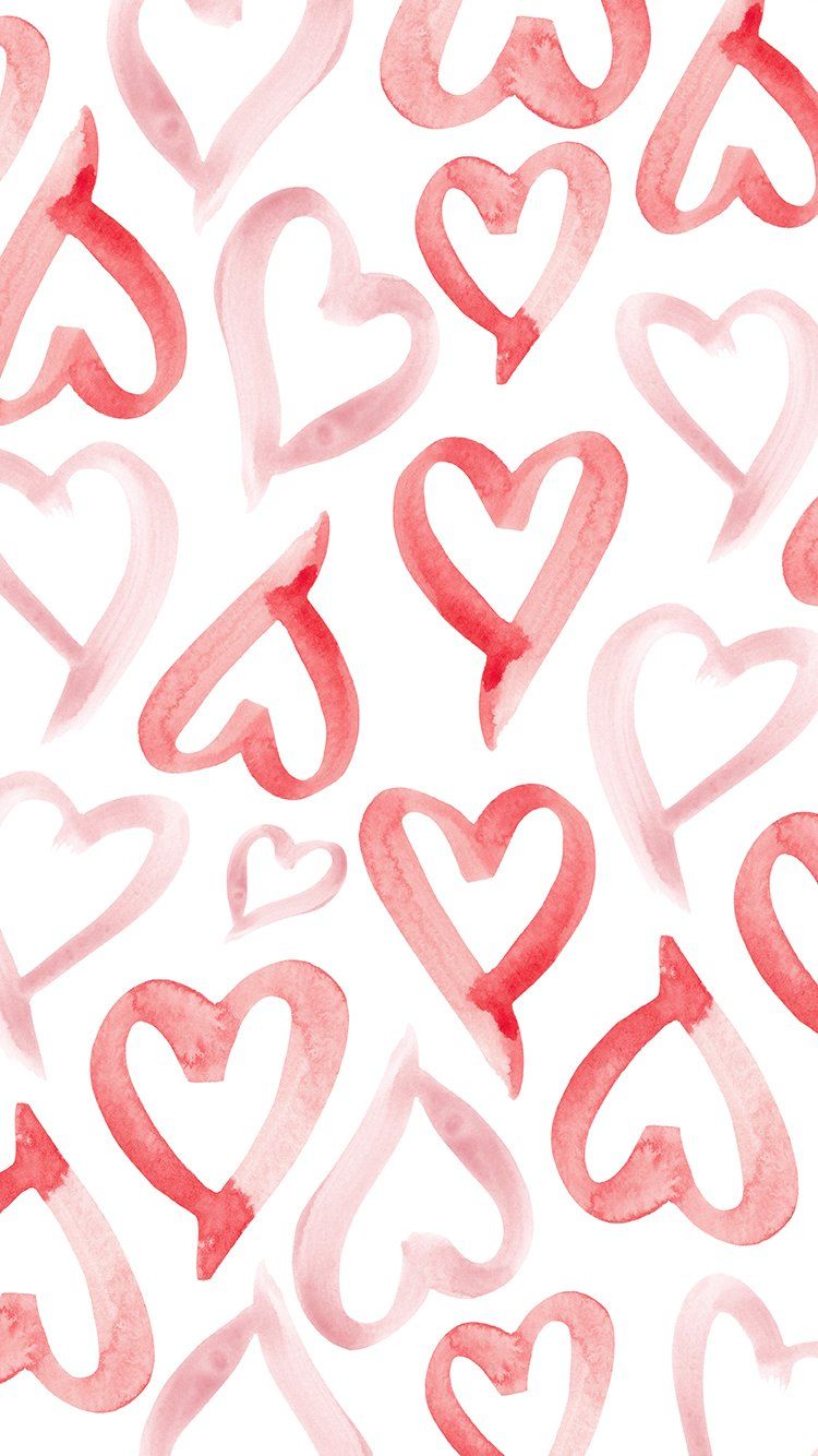 February Freebie: Valentine's Day Watercolor Heart Wallpaper