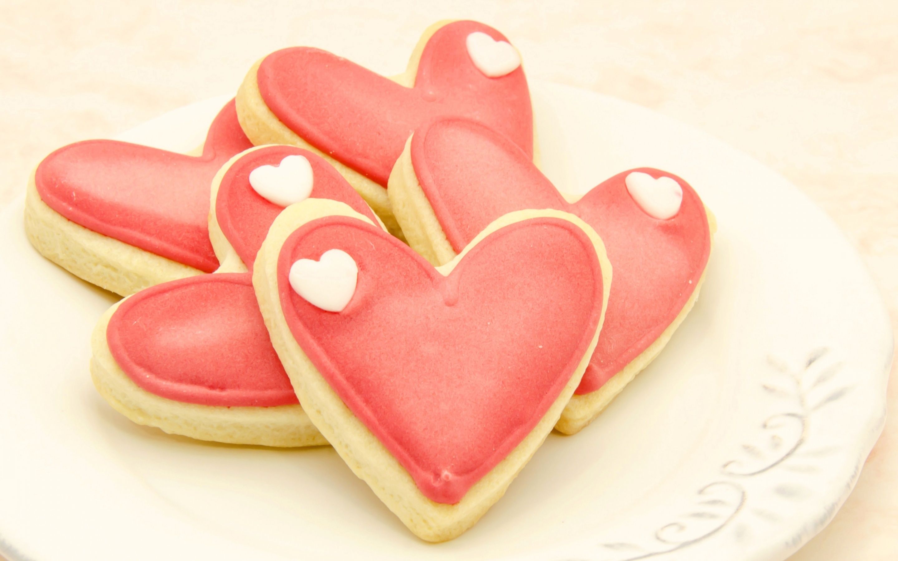 Valentines Day Sweet Heart Cookies Wallpaper