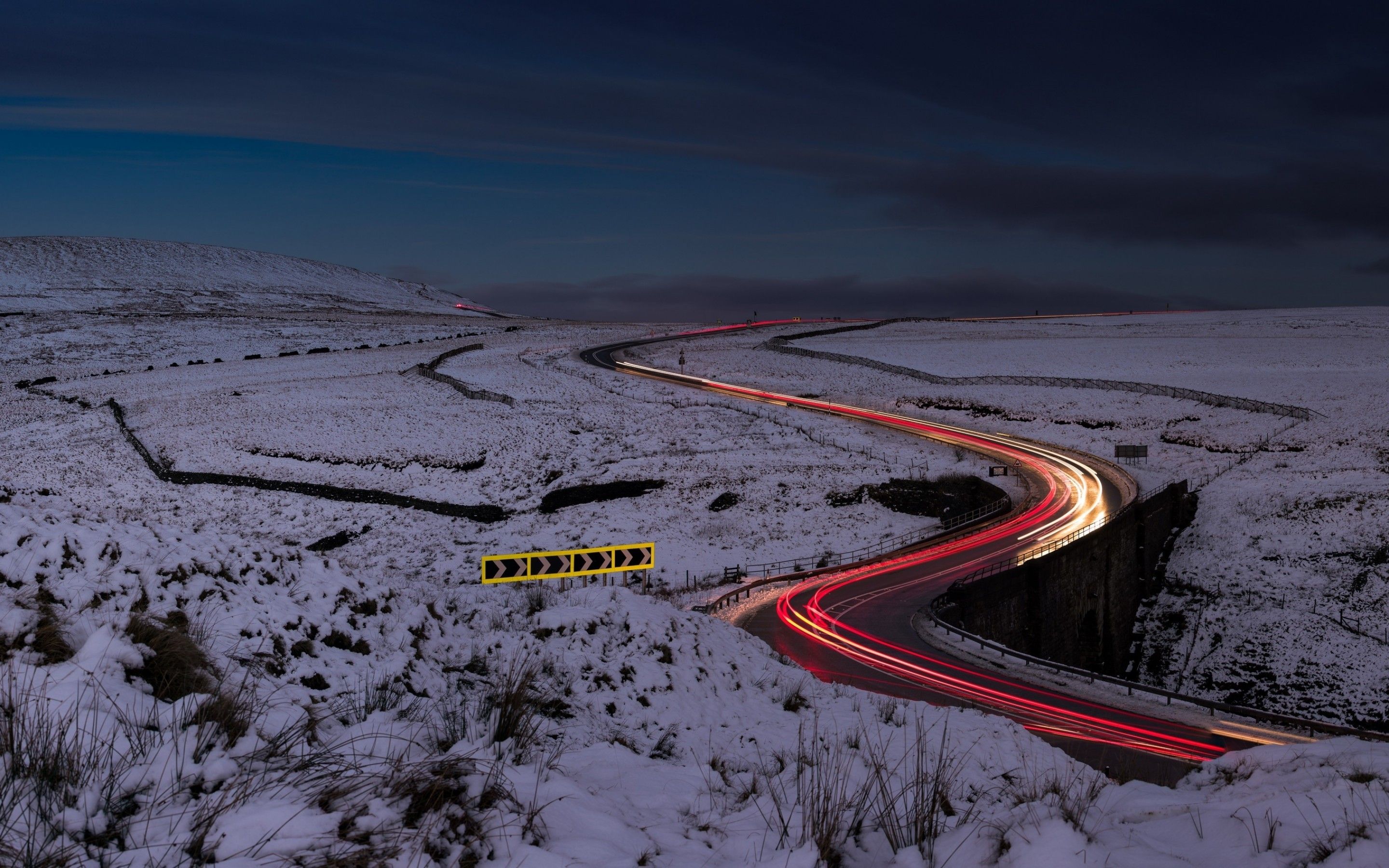Download 2880x1800 Long Exposure, Photography, Snow, Winter, Timelapse Wallpaper for MacBook Pro 15 inch