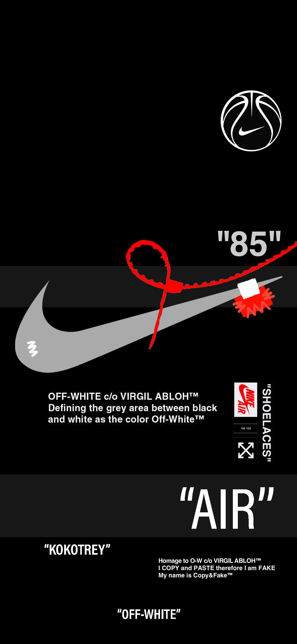 off white nike wallpaper 4k