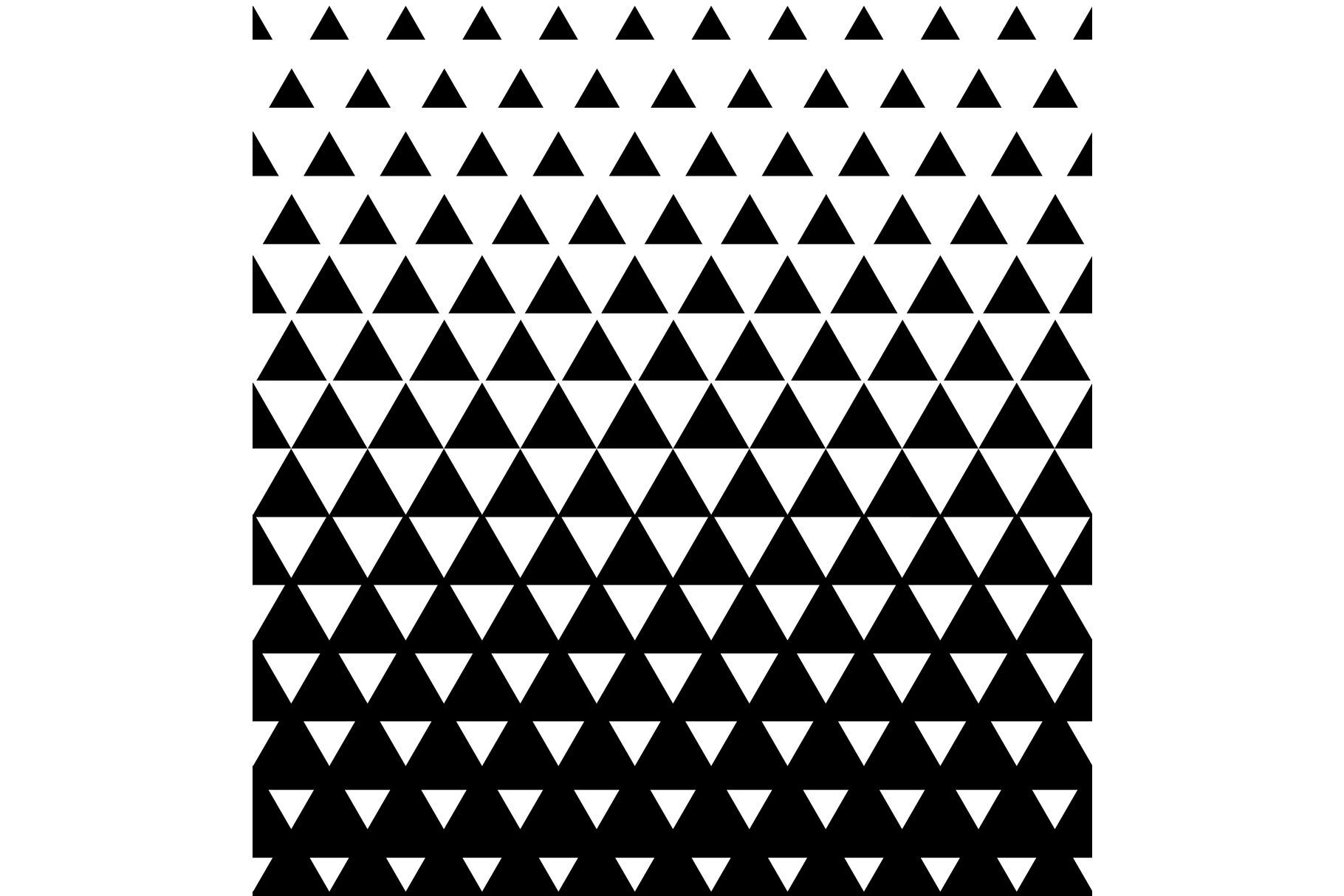 Halftone Triangular Pattern Vector. Abstract Transition Triangular Pattern Wallpaper. Seamless Black And White Triangle Geometric Background. By Pikepicture
