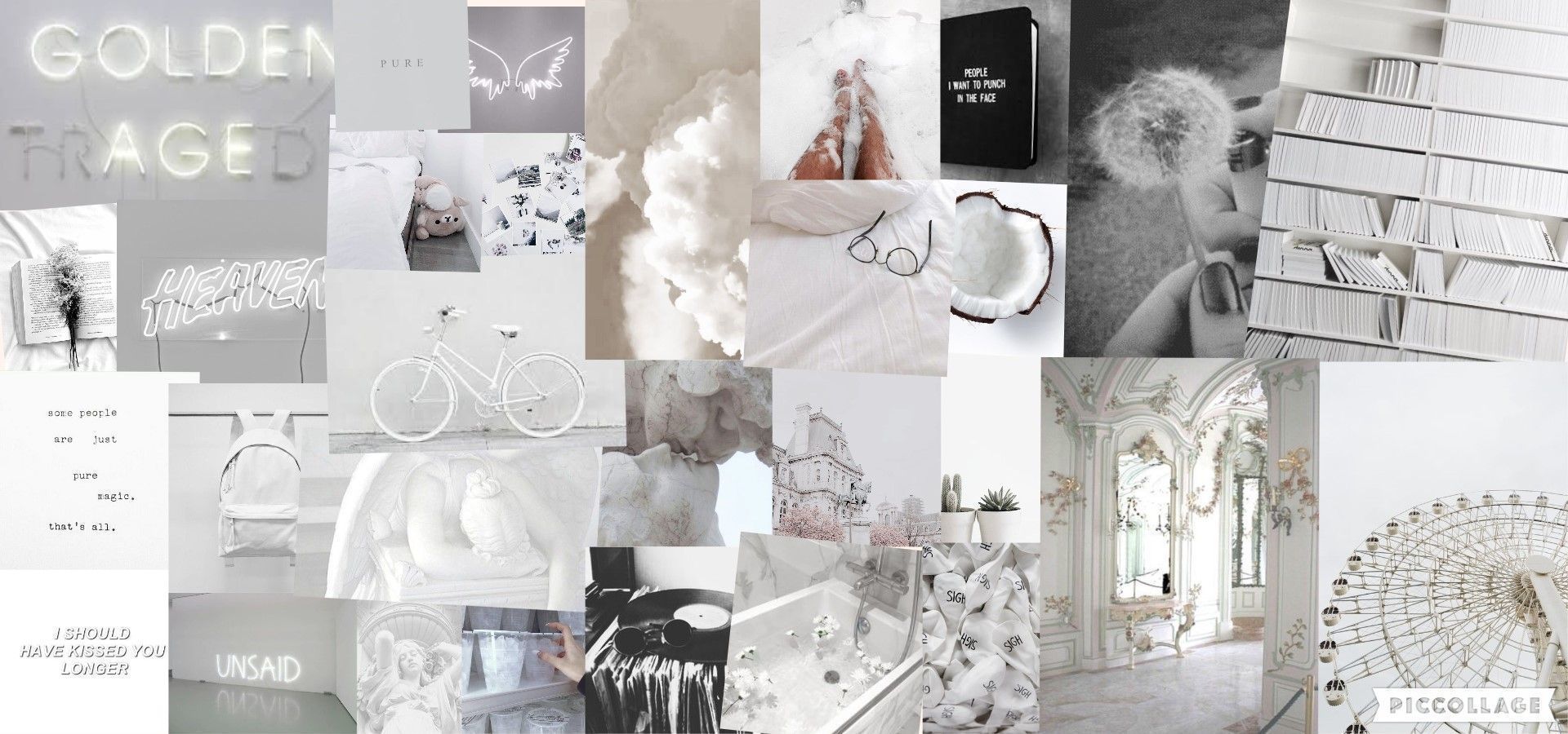 Black And White Aesthetic Collage Wallpaper Laptop