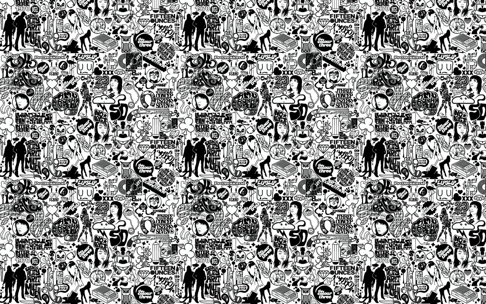 Black and white design artwork JThree Concepts Jared Nickerson wallpaperx1050