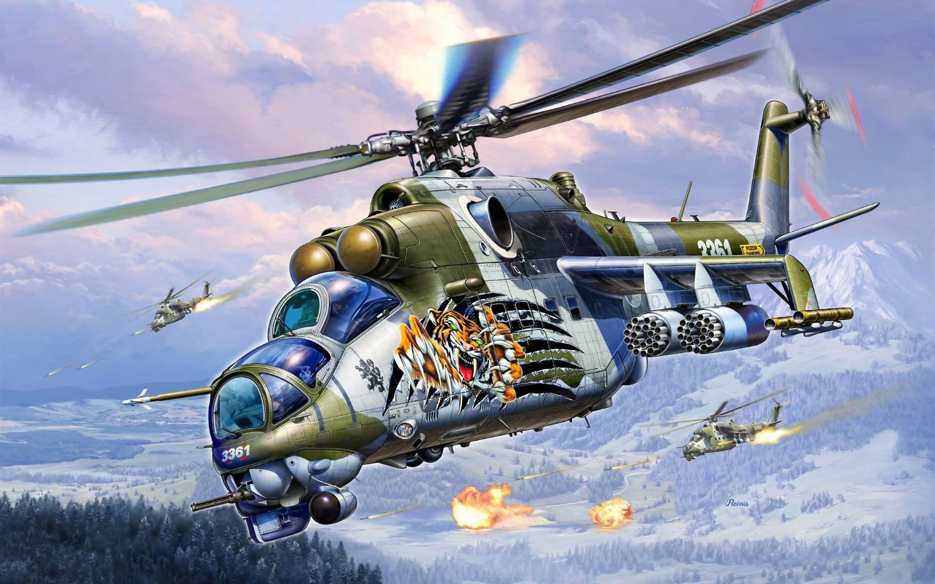 Art Vertalet Mi 24 Soviet Russian Transport Military Helicopter Wallpaperx1200