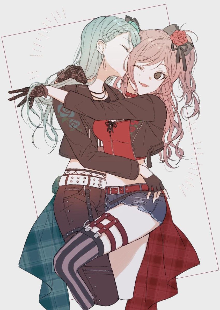 hikawa sayo and imai lisa (bang dream!) drawn