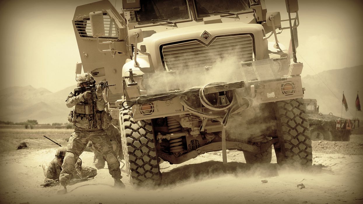 Military soldiers mood warriors war battle trucks people wallpaperx1080