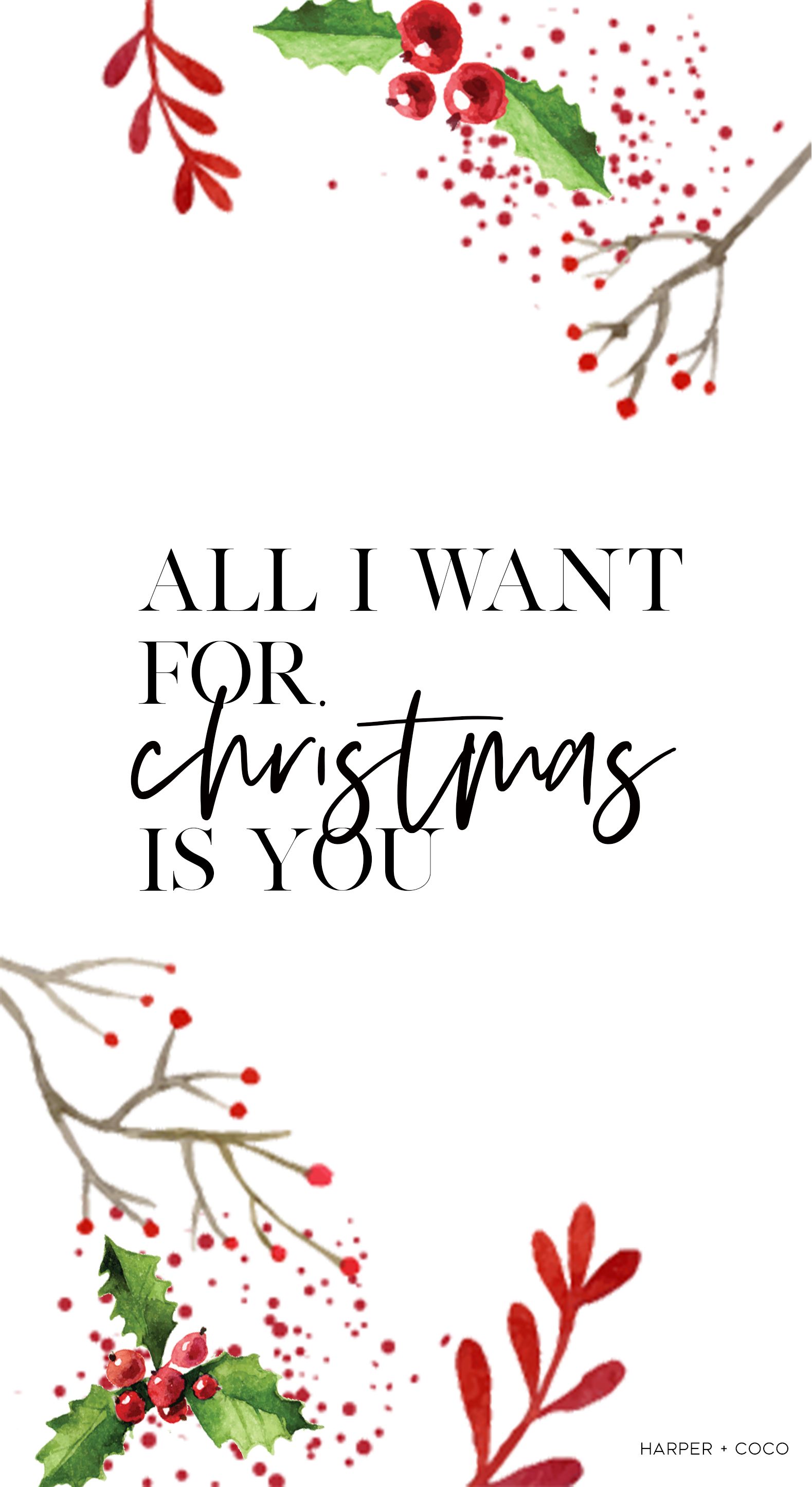 All I want for Christmas is you, Christmas wallpaper #redchristmas #christmaswallpaper. Merry christmas background, Christmas wallpaper, Xmas wallpaper