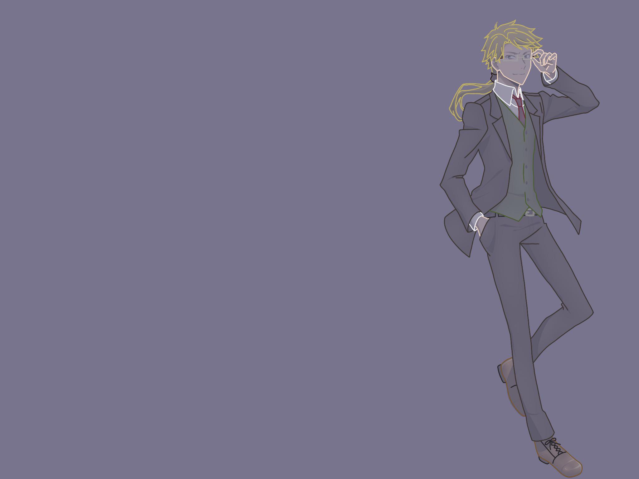 An attempt at neon Kunikida wallpaper