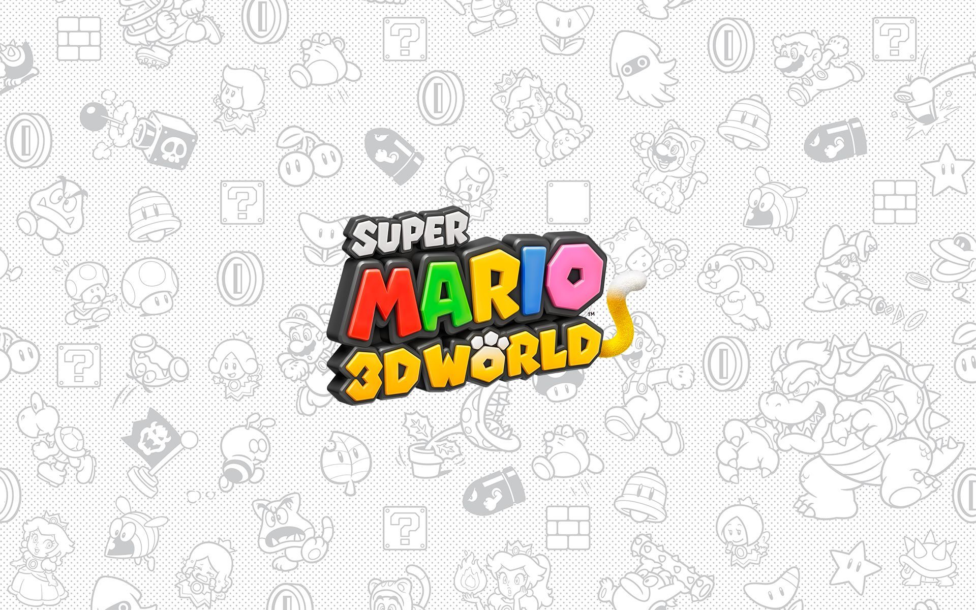 Super Mario, Super Mario 3D World, black, whitex1200 Wallpaper.cc. Super mario 3D, Super mario, 1920x1200 wallpaper