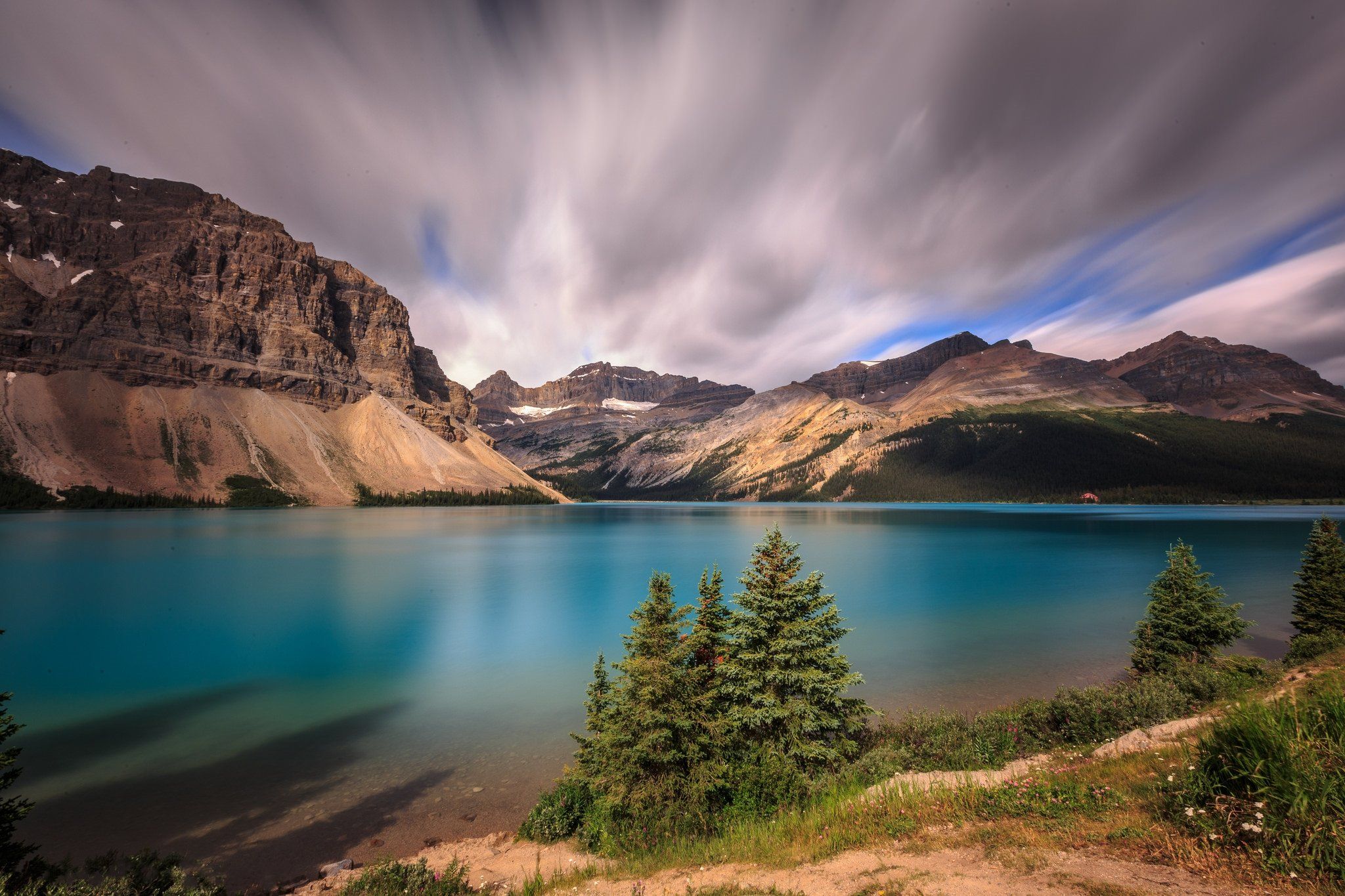 canada, Parks, Lake, Mountains, Banff, Alberta, Bow, Lake, Nature Wallpaper HD / Desktop and Mobile Background