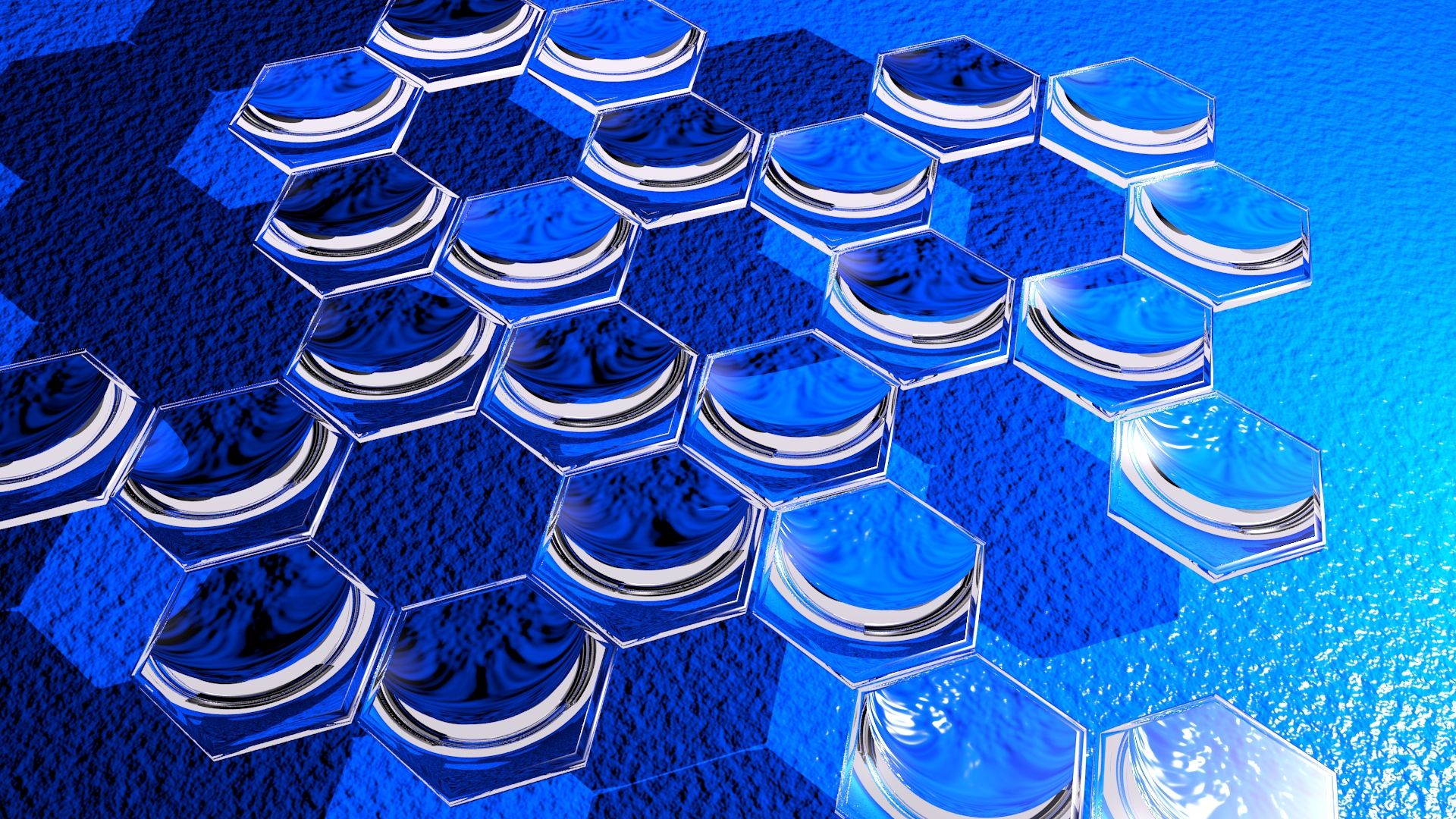 Full HD Wallpaper hexagon liquid light blue, Desktop Background HD 1080p