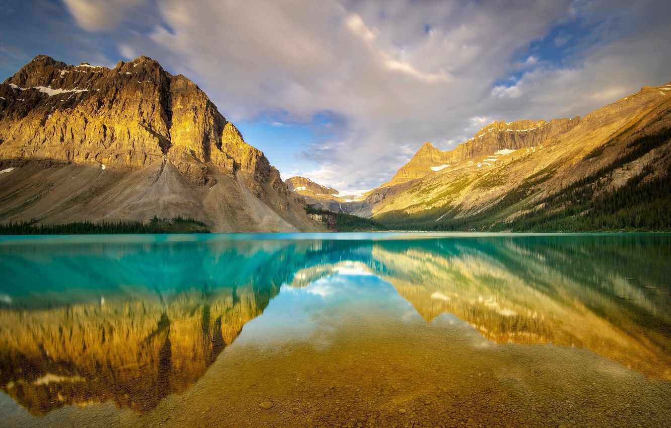 Wallpaper Banff National Park, Alberta, Canada, Bow Lake image for desktop, section пейзажи