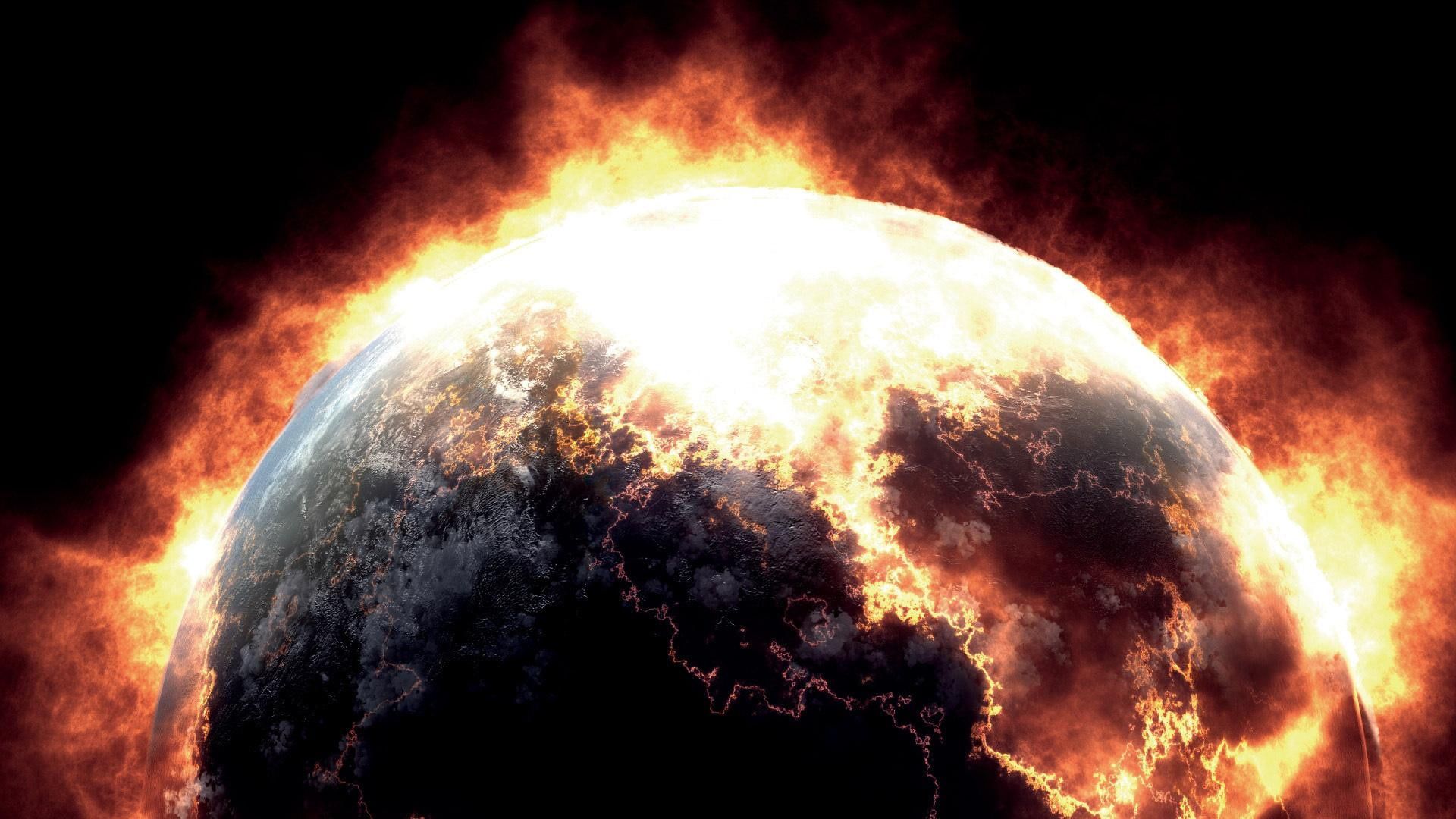 Planet Explosion, Black And Red Fireball, Space, On Fire Wallpaper & Background Download