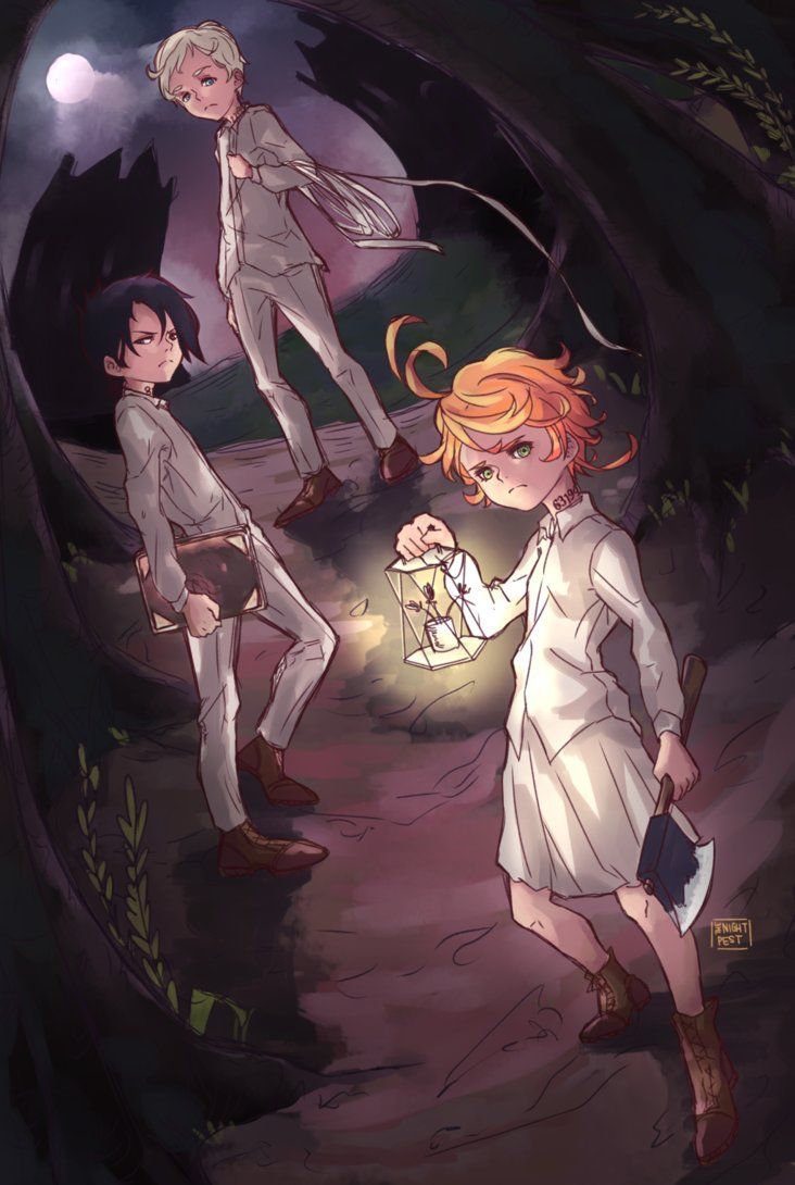 The Promised Neverland Trio by TheNightPest. Neverland art, Neverland, Best anime shows
