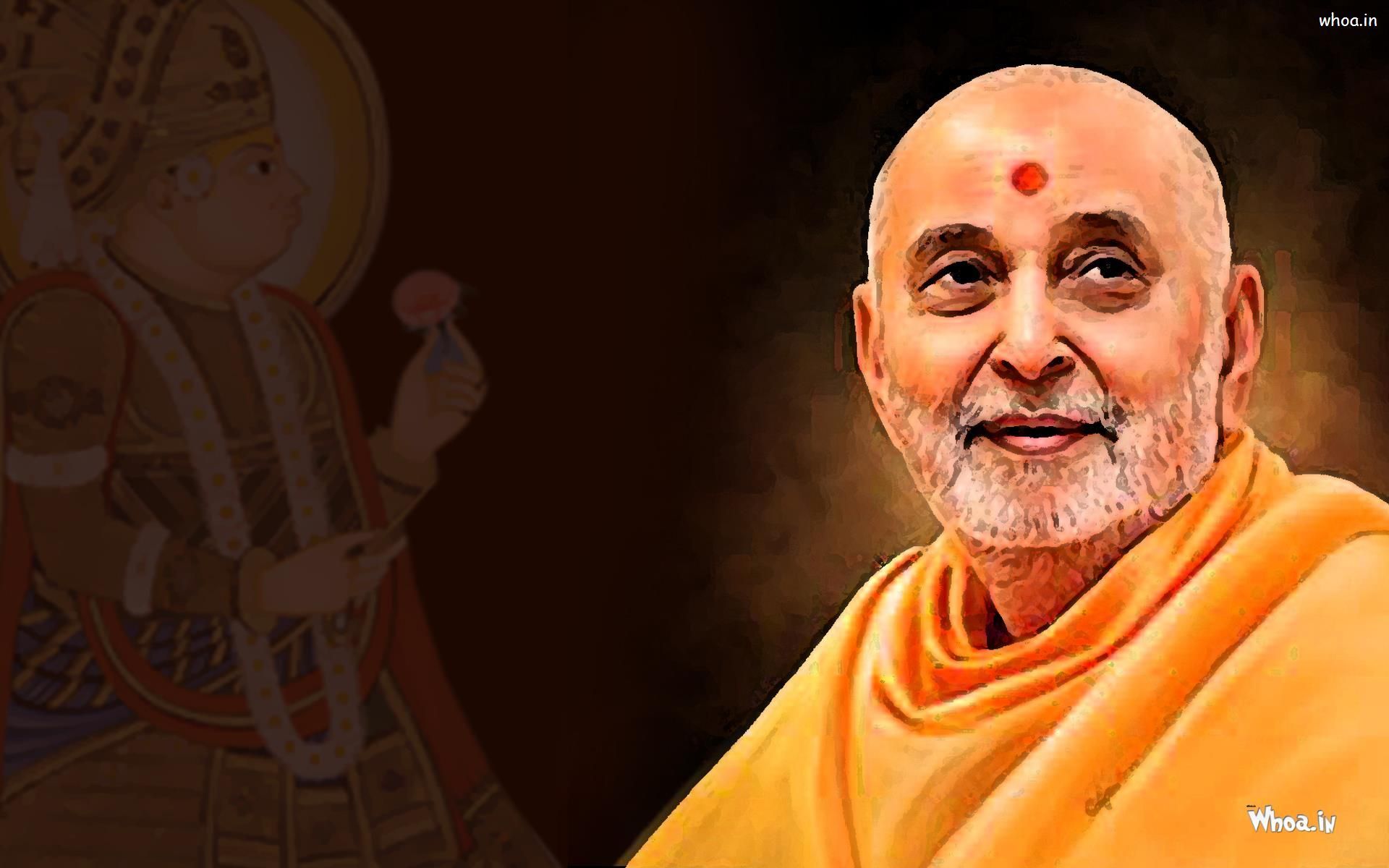 Lord Swaminarayan Pramukh Swami Desktop HD Wallpapers.