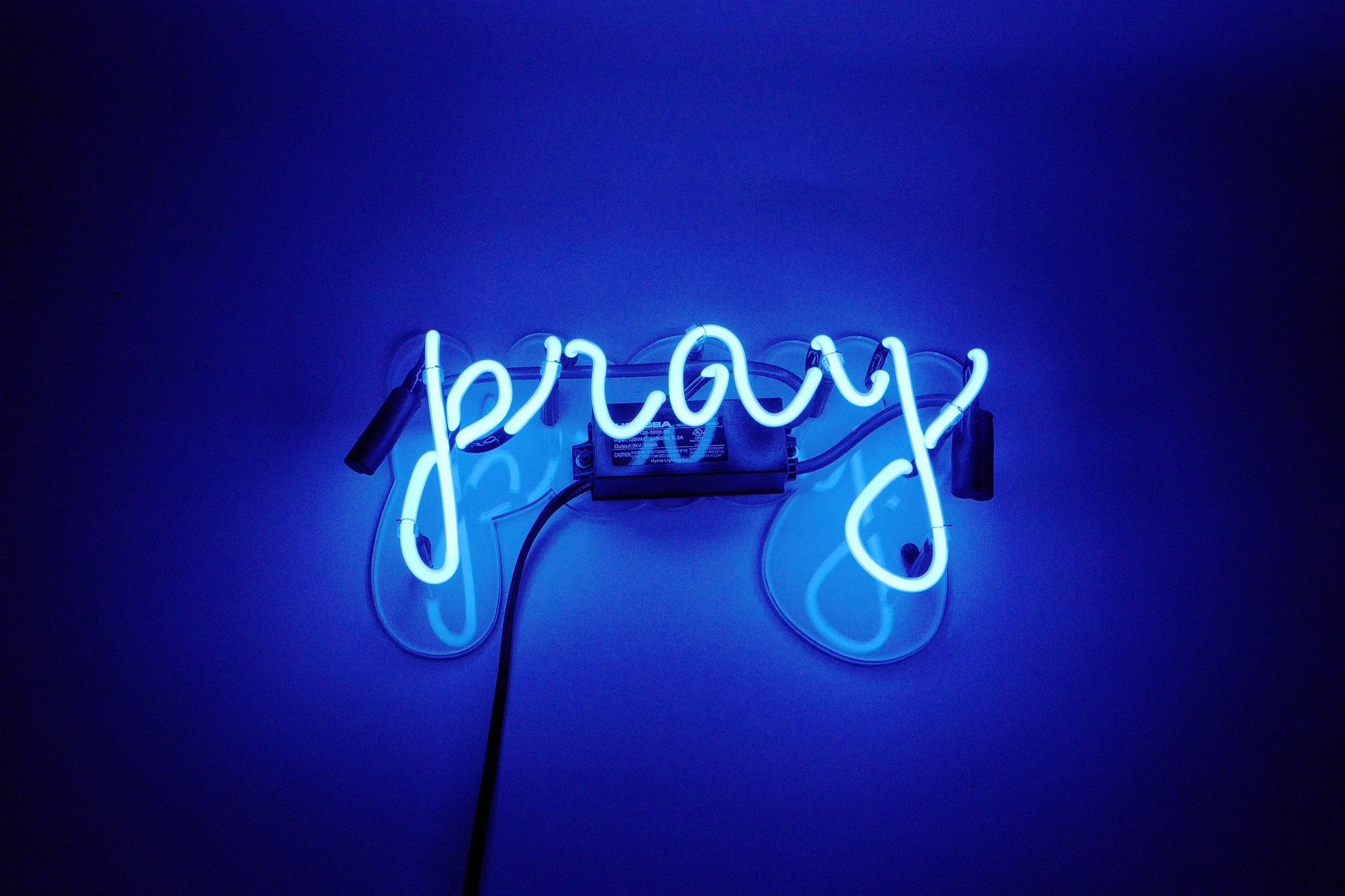 Pray Neon Sign. Neon signs, Blue aesthetic, Neon aesthetic