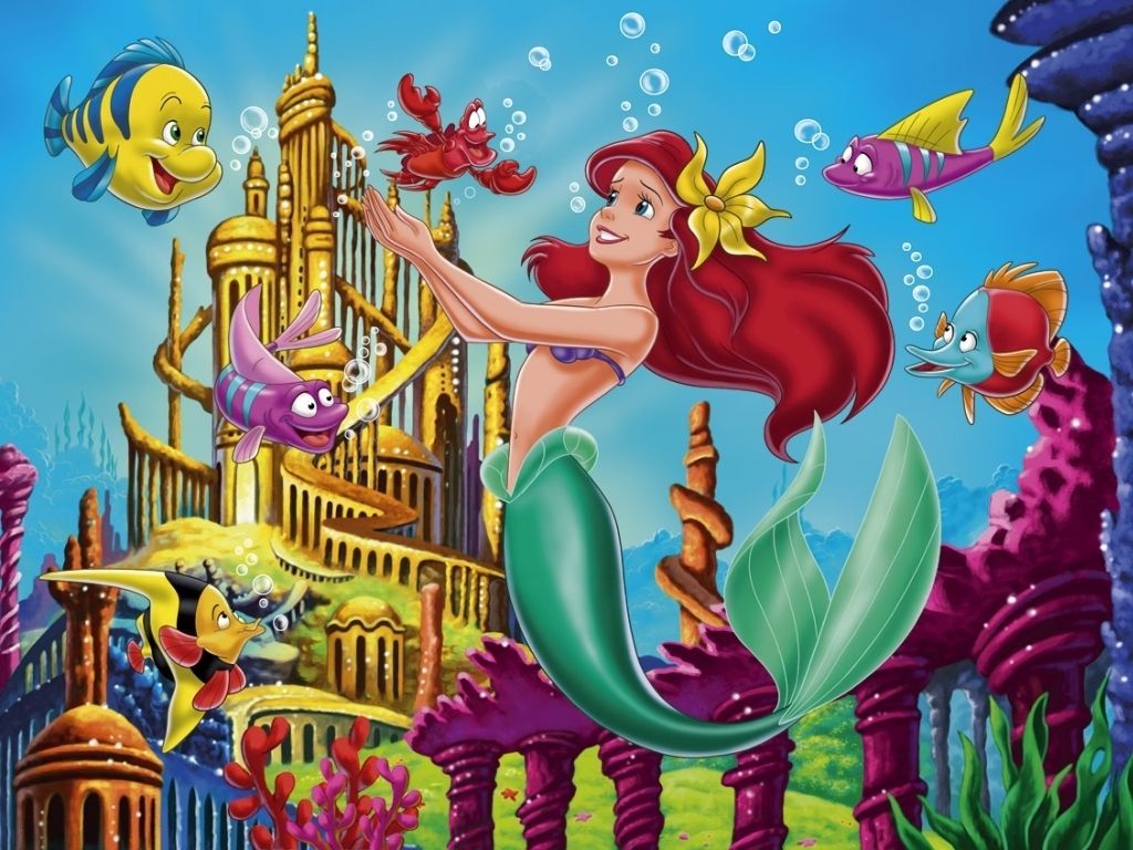 Disney Princess Wallpaper: Ariel, The Little Mermaid Wallpaper. Little mermaid wallpaper, Disney princess wallpaper, Mermaid wallpaper