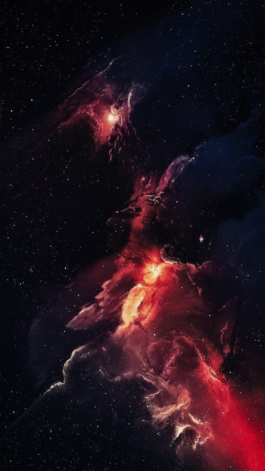 Red eden nebula 4K wallpaper download