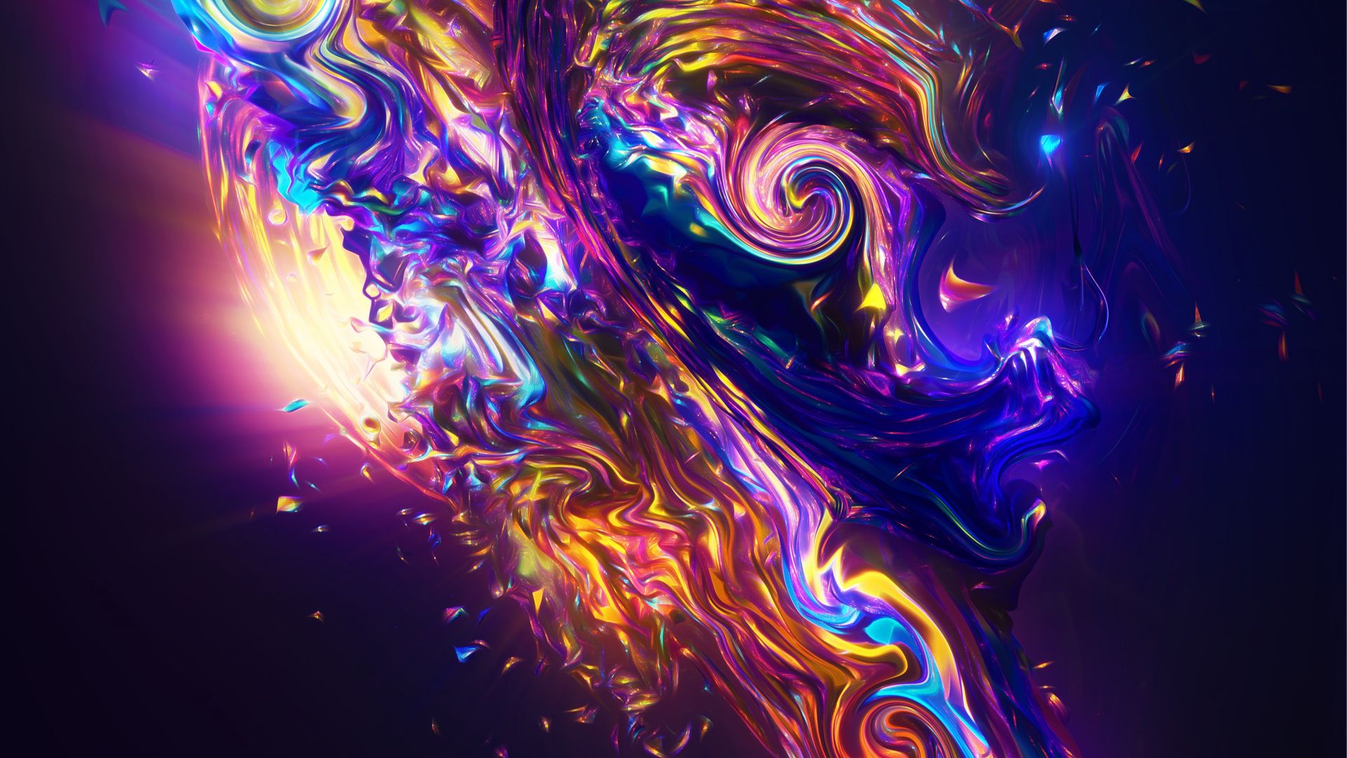Download Carnival, colorful, fractal, abstract wallpaper, 1920x Full HD, HDTV, FHD, 1080p