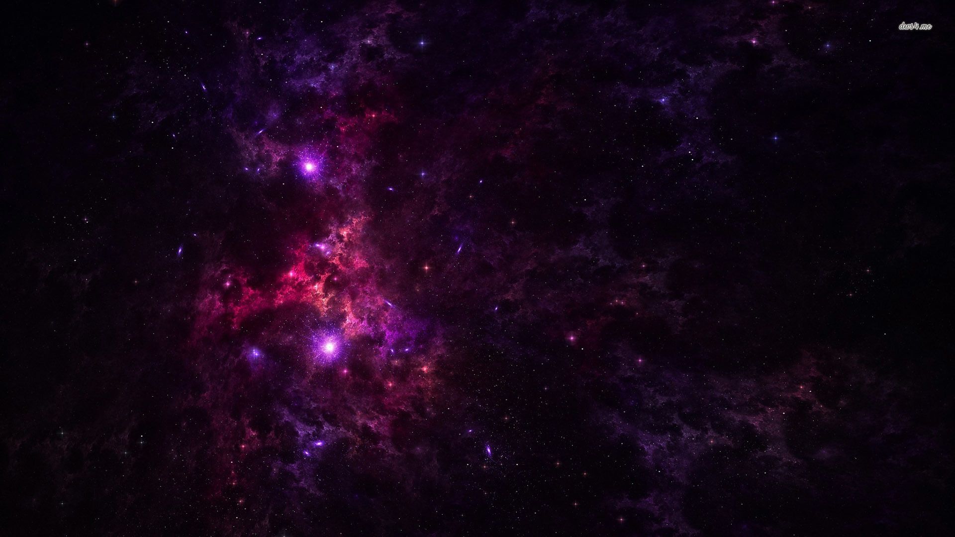 red nebula near the purple lights 1920x1080 space wallpaper