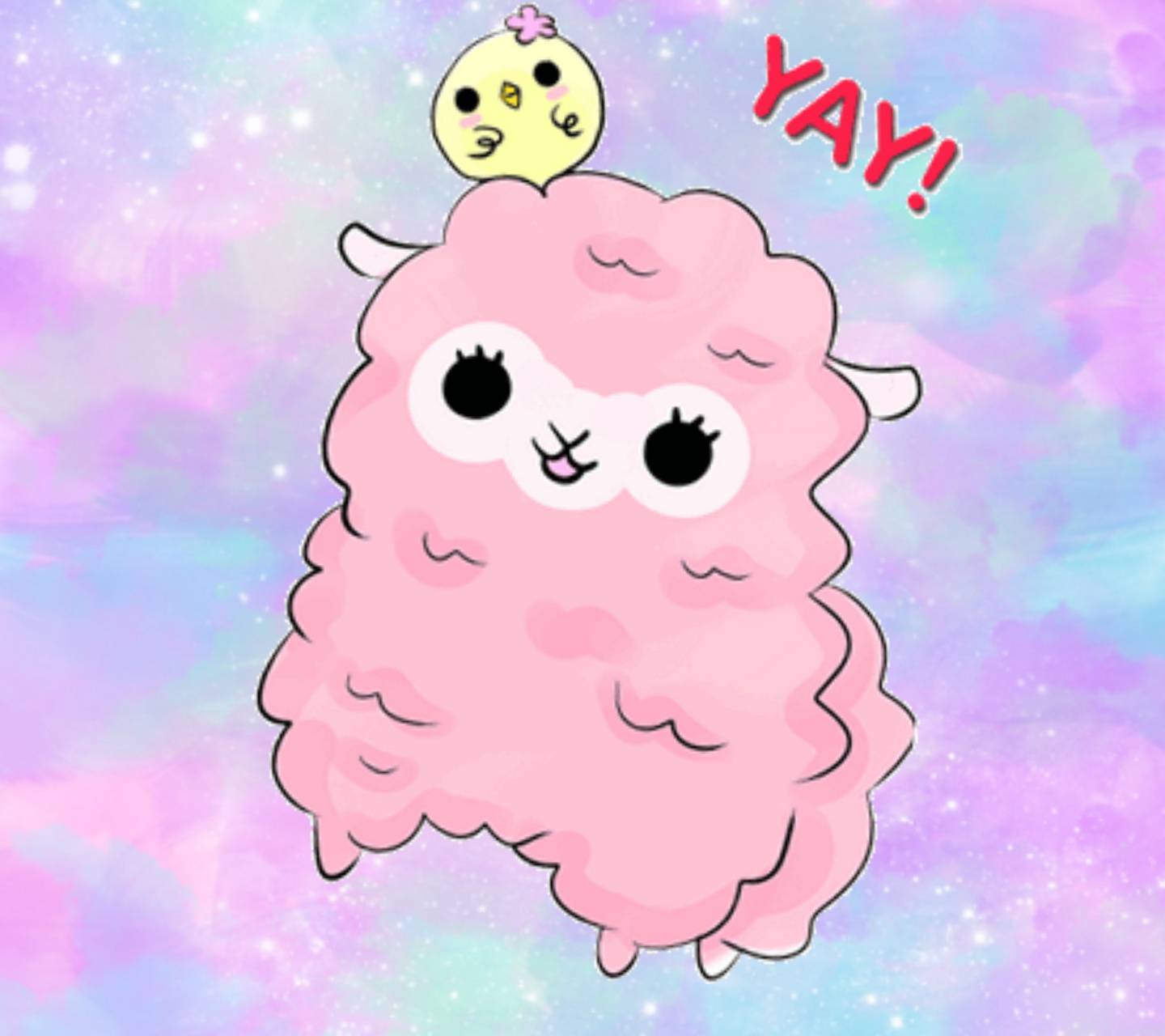 Kawaii llama wallpaper