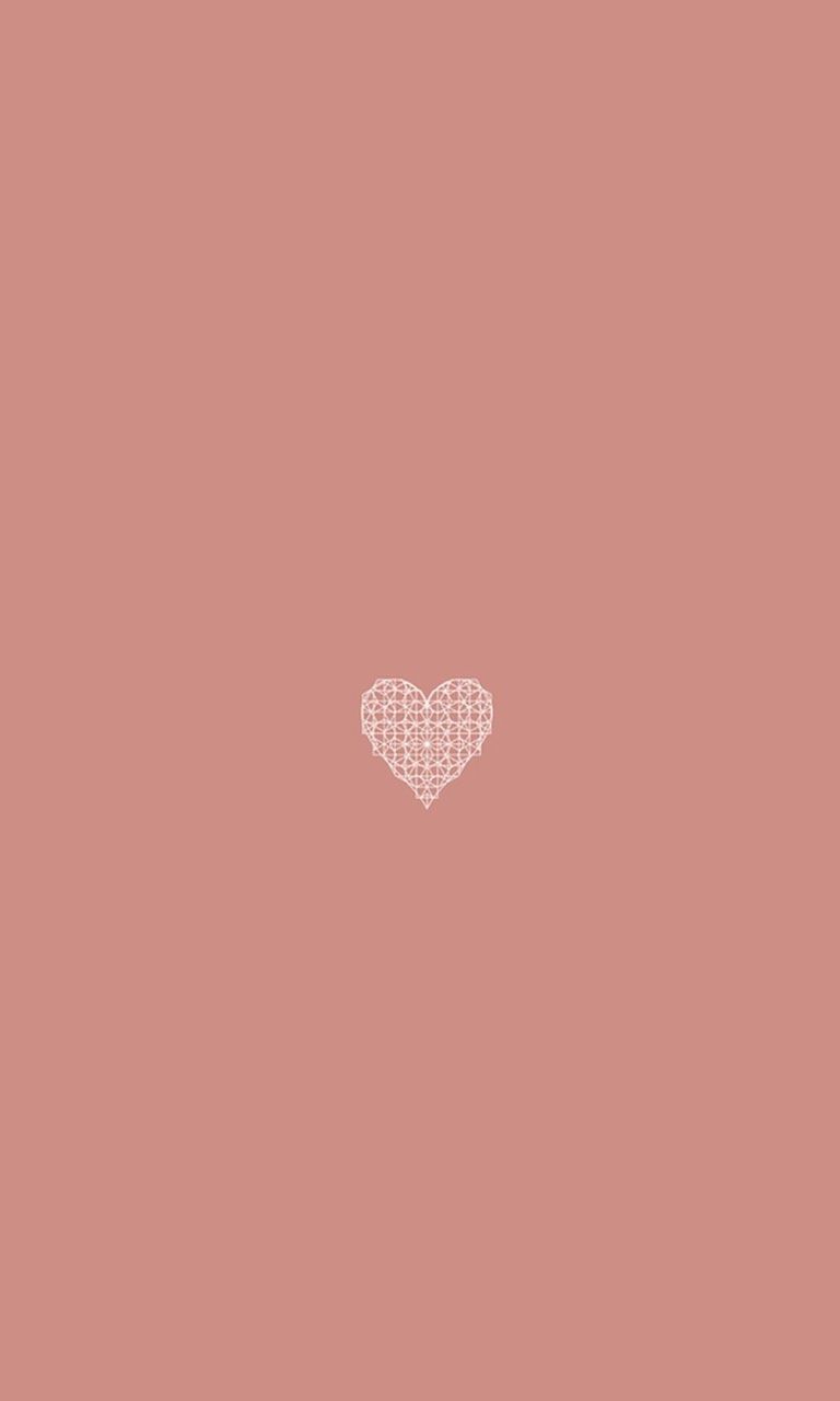 All Android Wallpaper: Simple Flat Heart Illustration Valentines Android Wallpaper