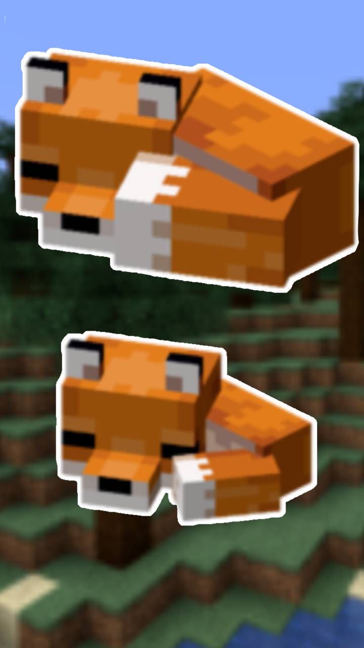 Minecraft fox wallpaper