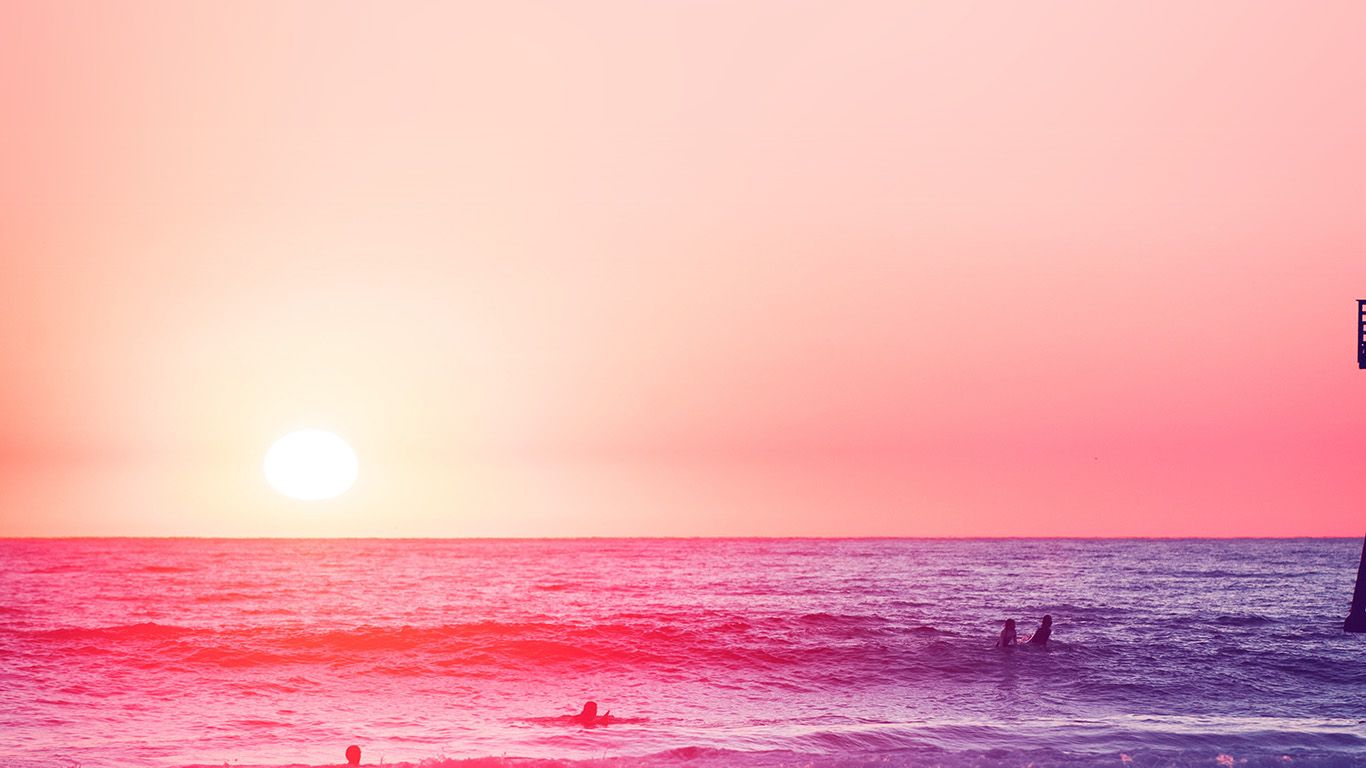wallpaper for desktop, laptop. happy beach sea holiday nature fun city pink