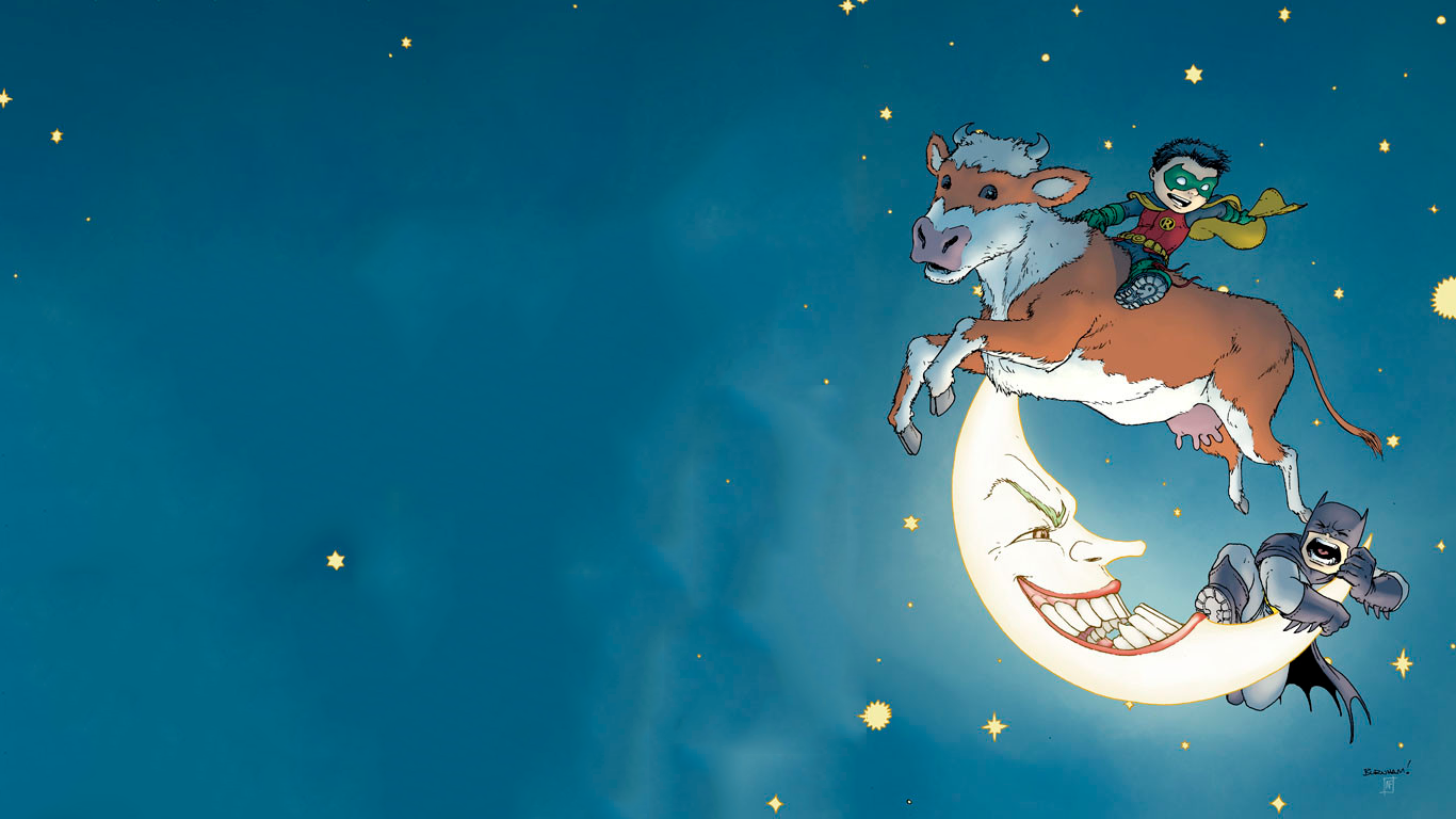 Hey Guys, I Just Wanted To Share My Current Wallpaper: The Bat Cow Jumping Over The Moon. Plus An Apology And An Announcement In The Comments Section