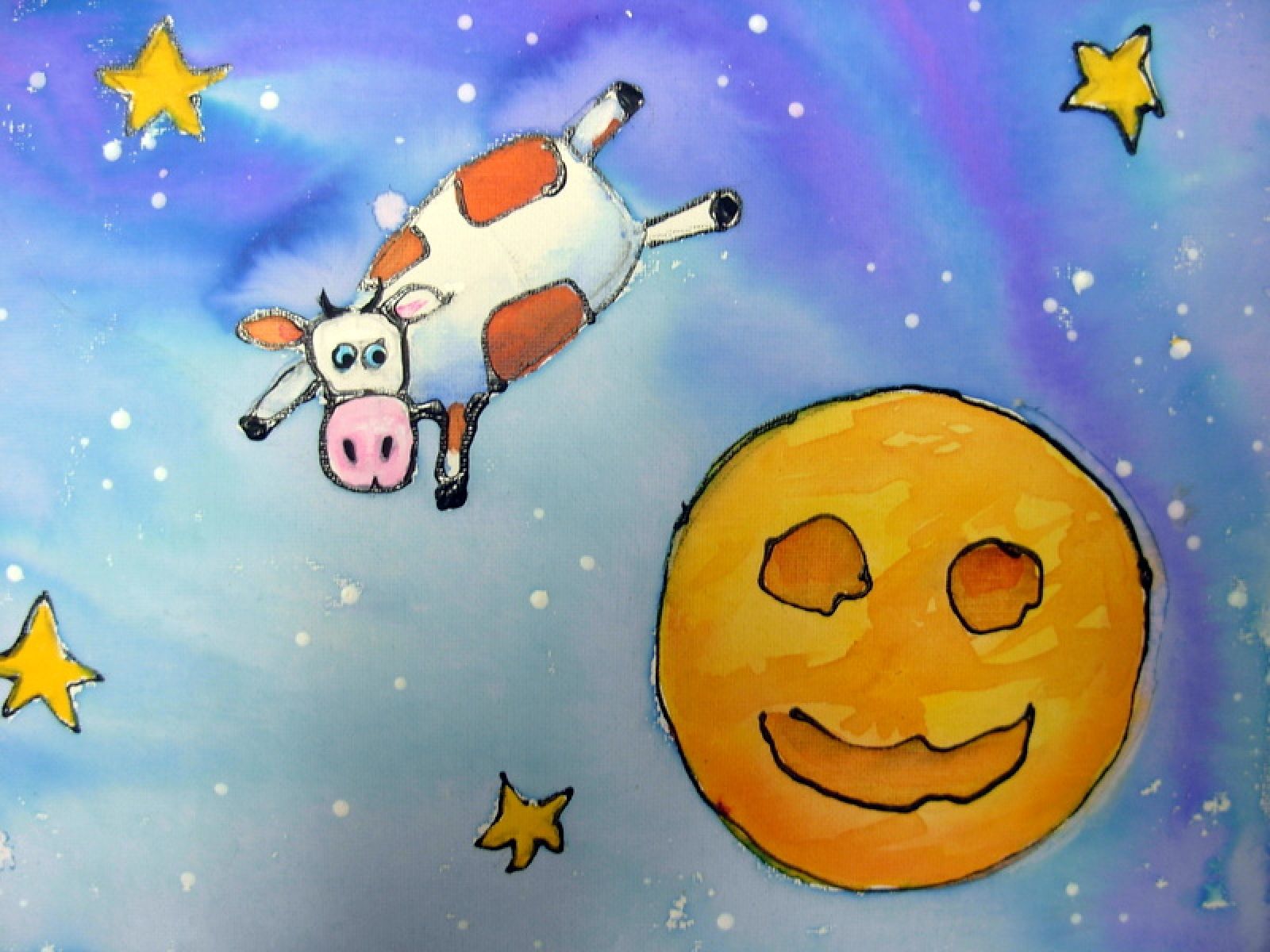 And the cow jumped over the moon. sue gunter art