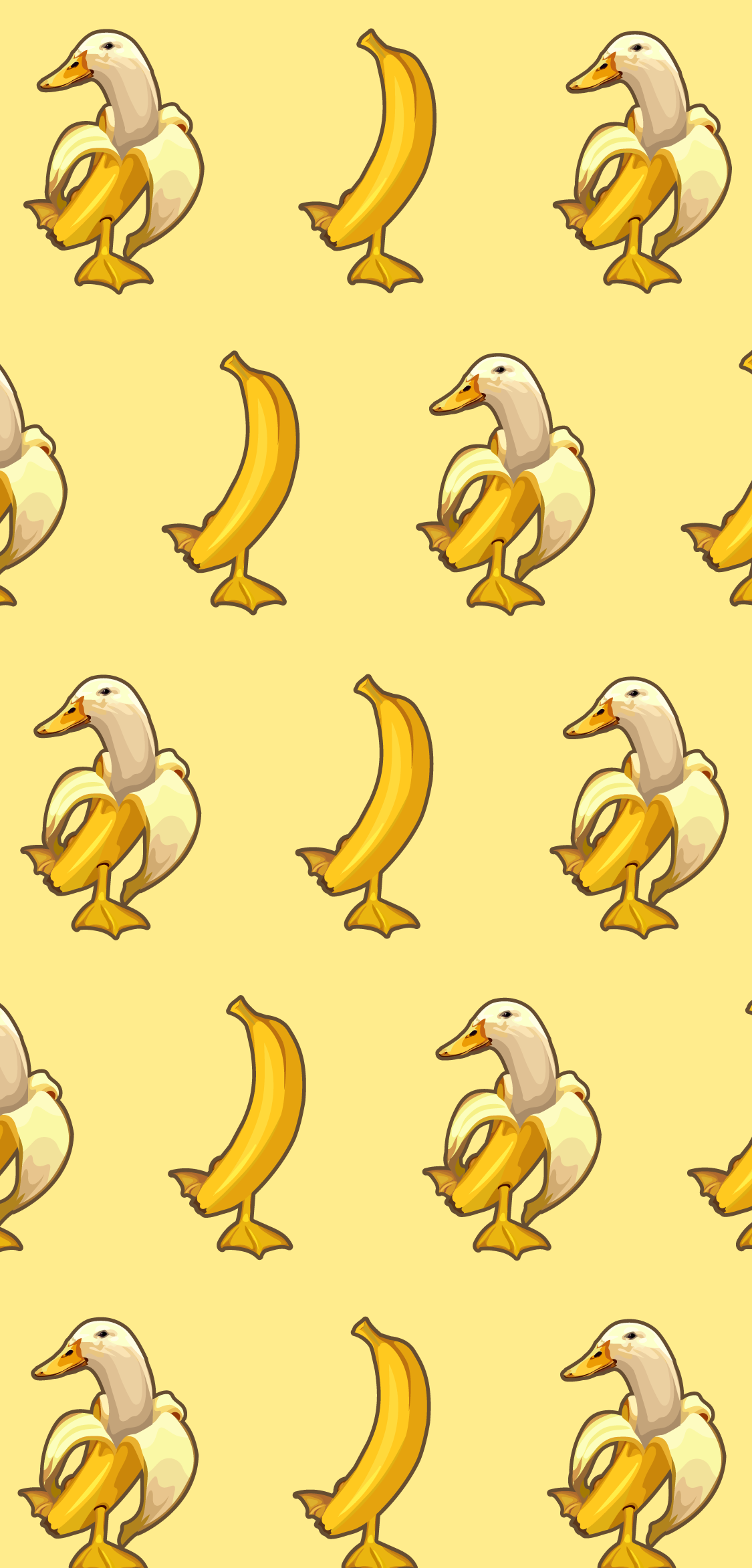 Banana Duck Meme. Cute simple wallpaper, Cute patterns wallpaper, Cute panda wallpaper