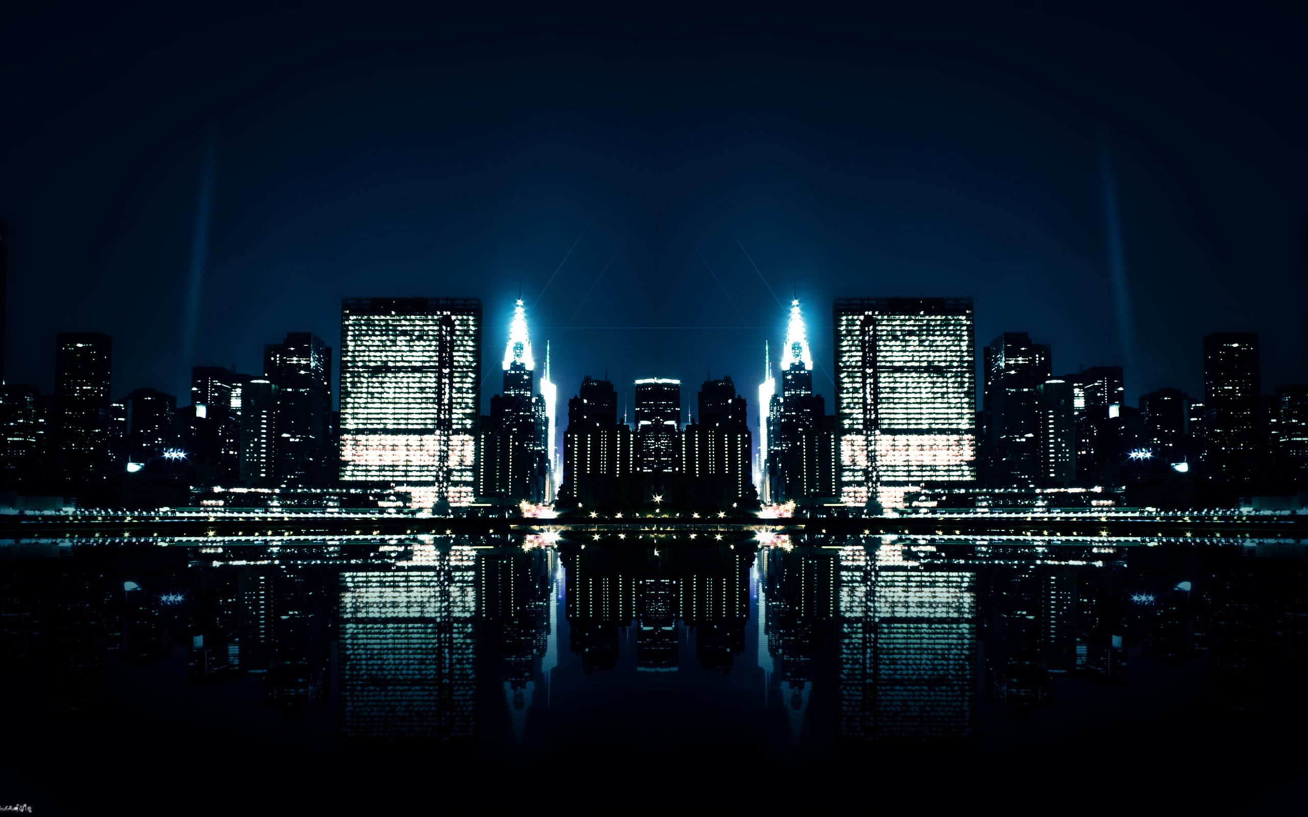 Nighttime City HD Wallpaper