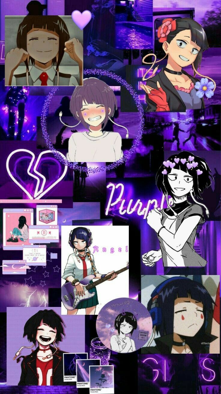 Kyoka Jirou purple aesthetic. Cute anime wallpaper, Anime artwork wallpaper, Cool anime wallpaper
