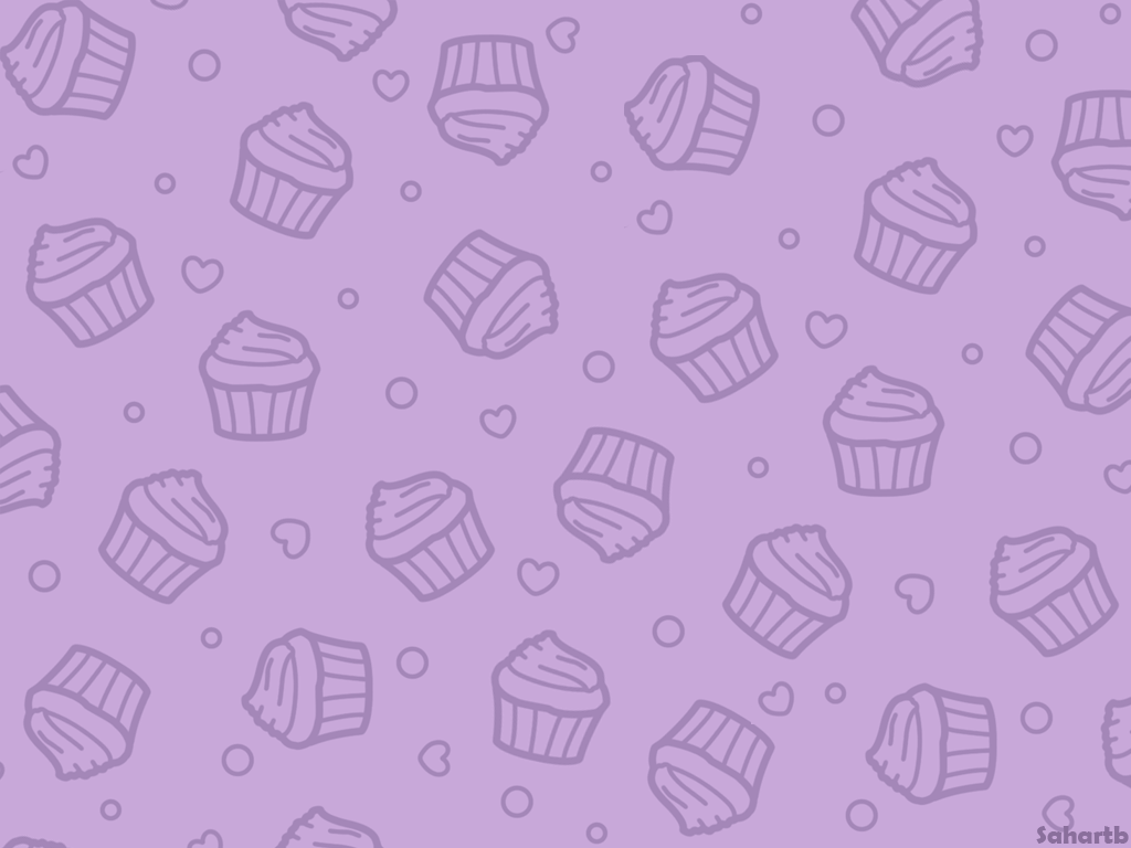 Purple Cupcake Wallpaper