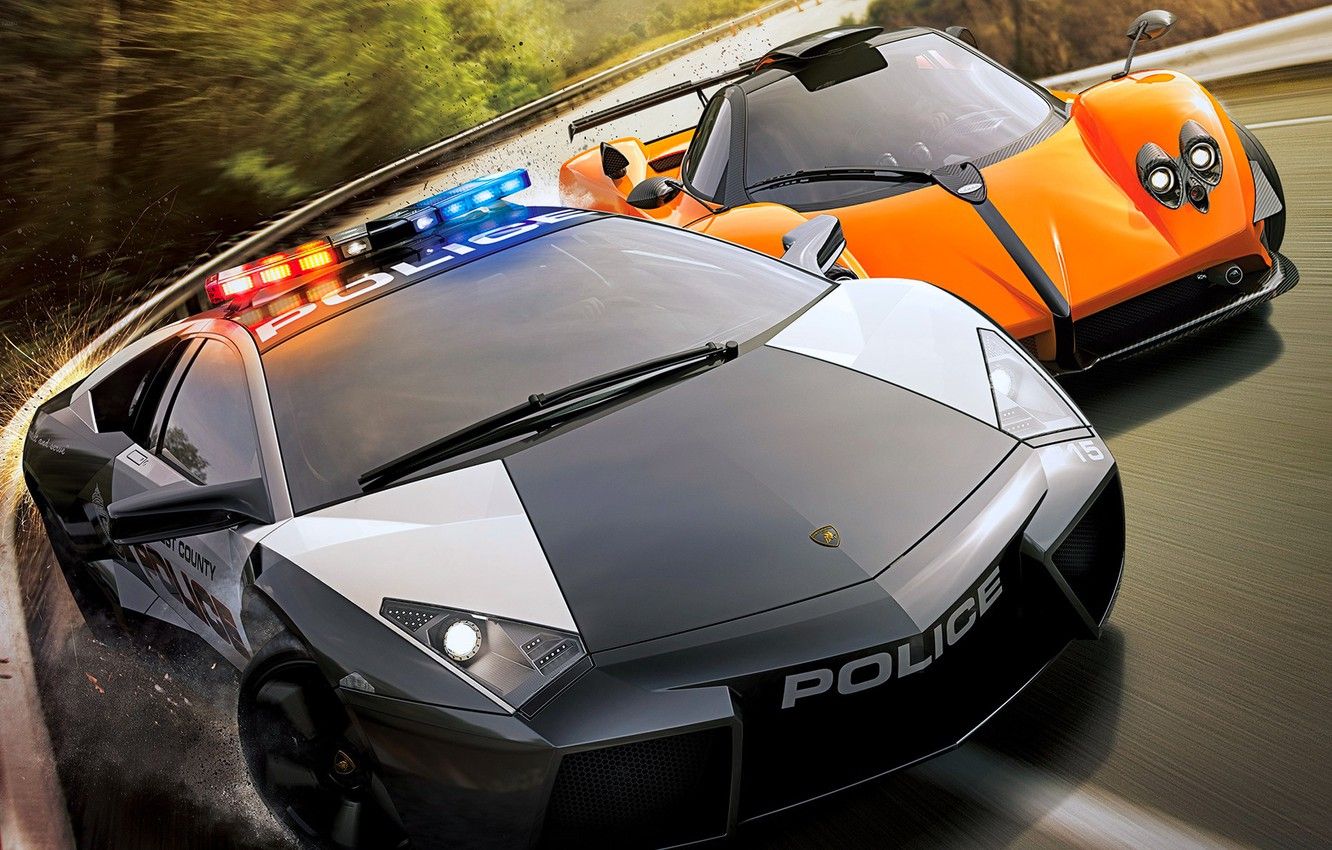 Wallpaper Race, NFS, Hot Pursuit, Lamborghini, Need For Speed, COP image for desktop, section игры