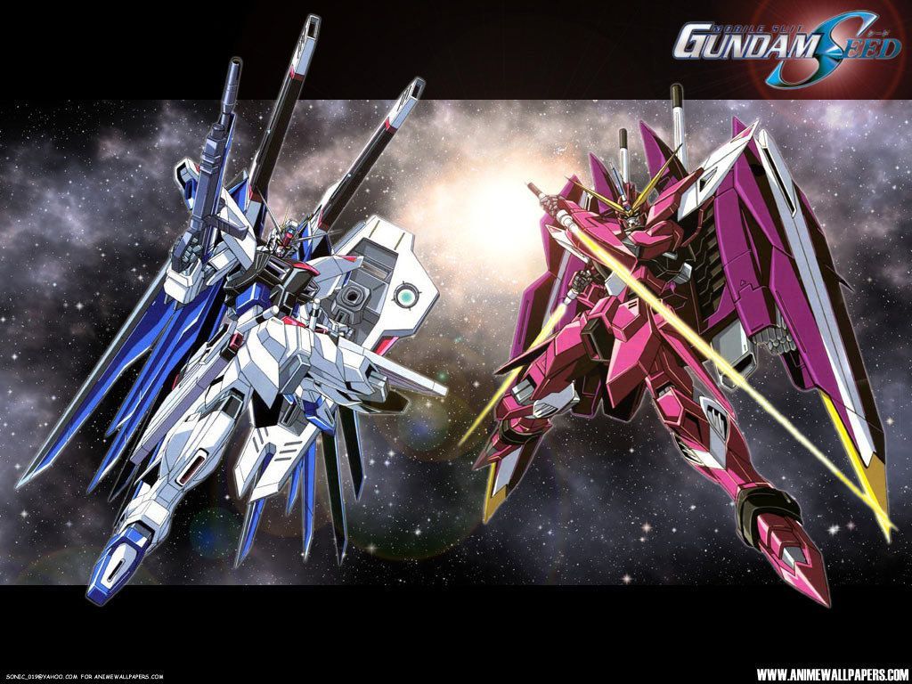 Freedom Gundam and Justice Gundam
