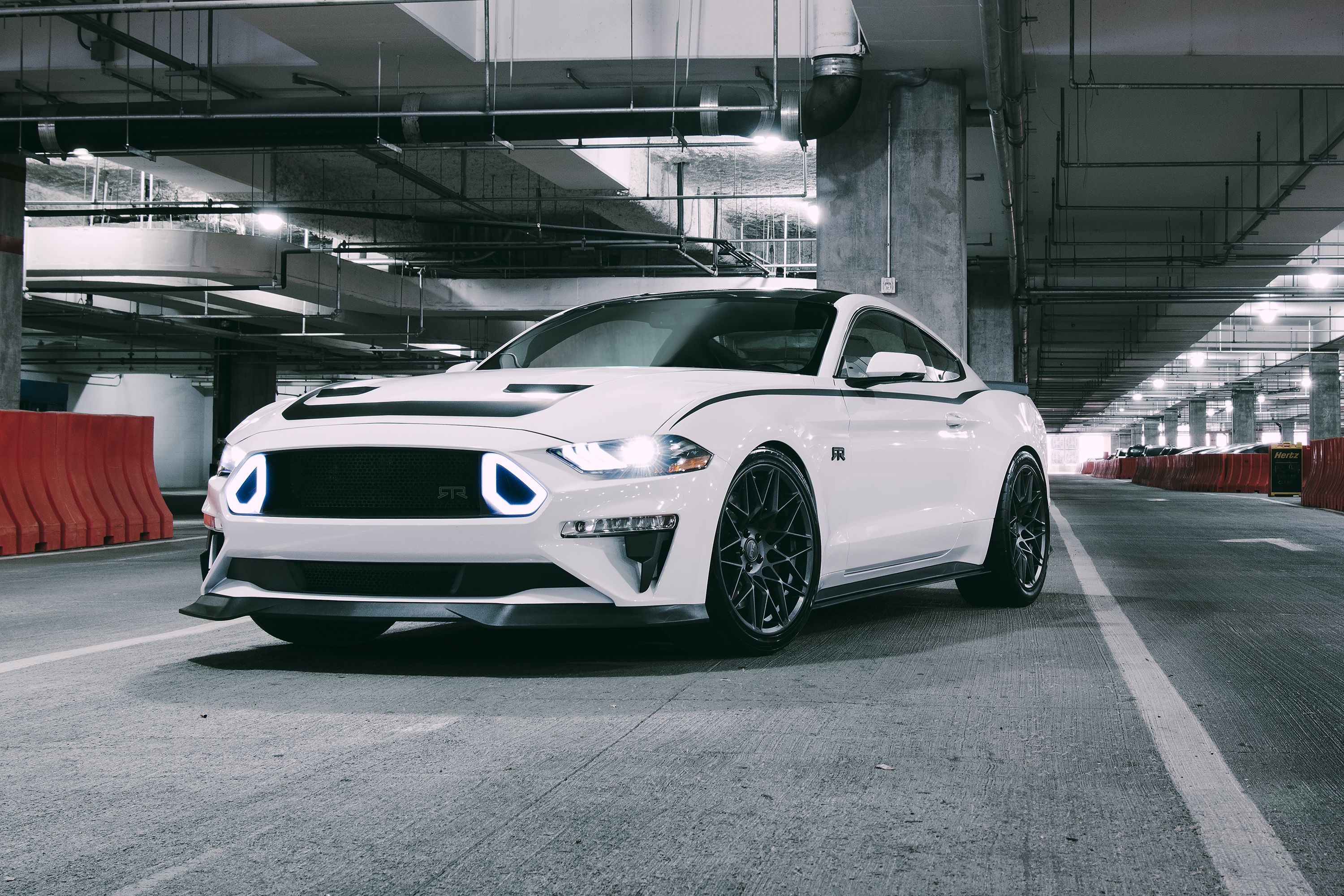 Car Ford Ford Mustang Ford Mustang Gt R Muscle Car White Car Wallpaper:3000x2001