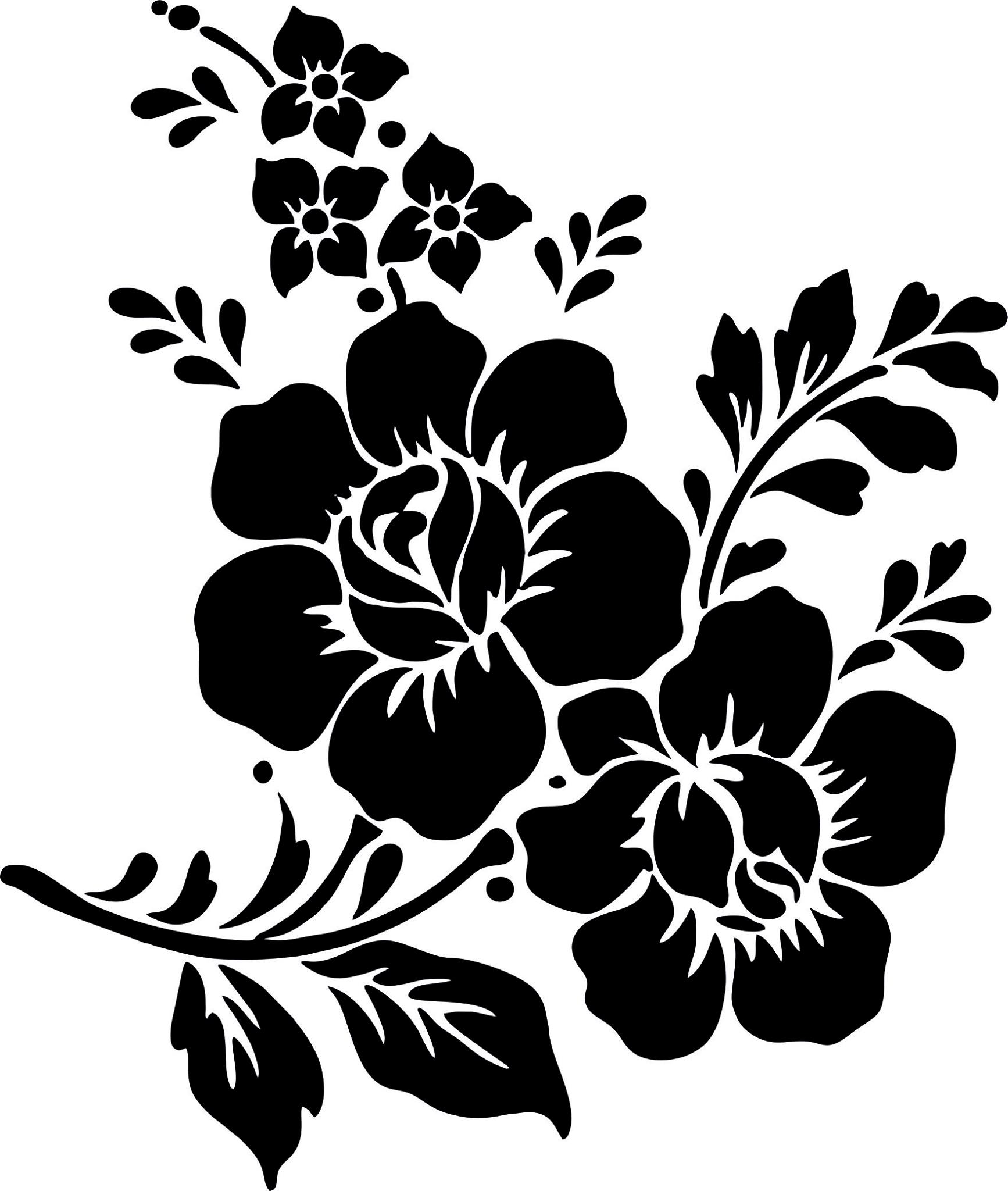 Flower Clipart Black And White Vector Free Download : Clipart Panda ...