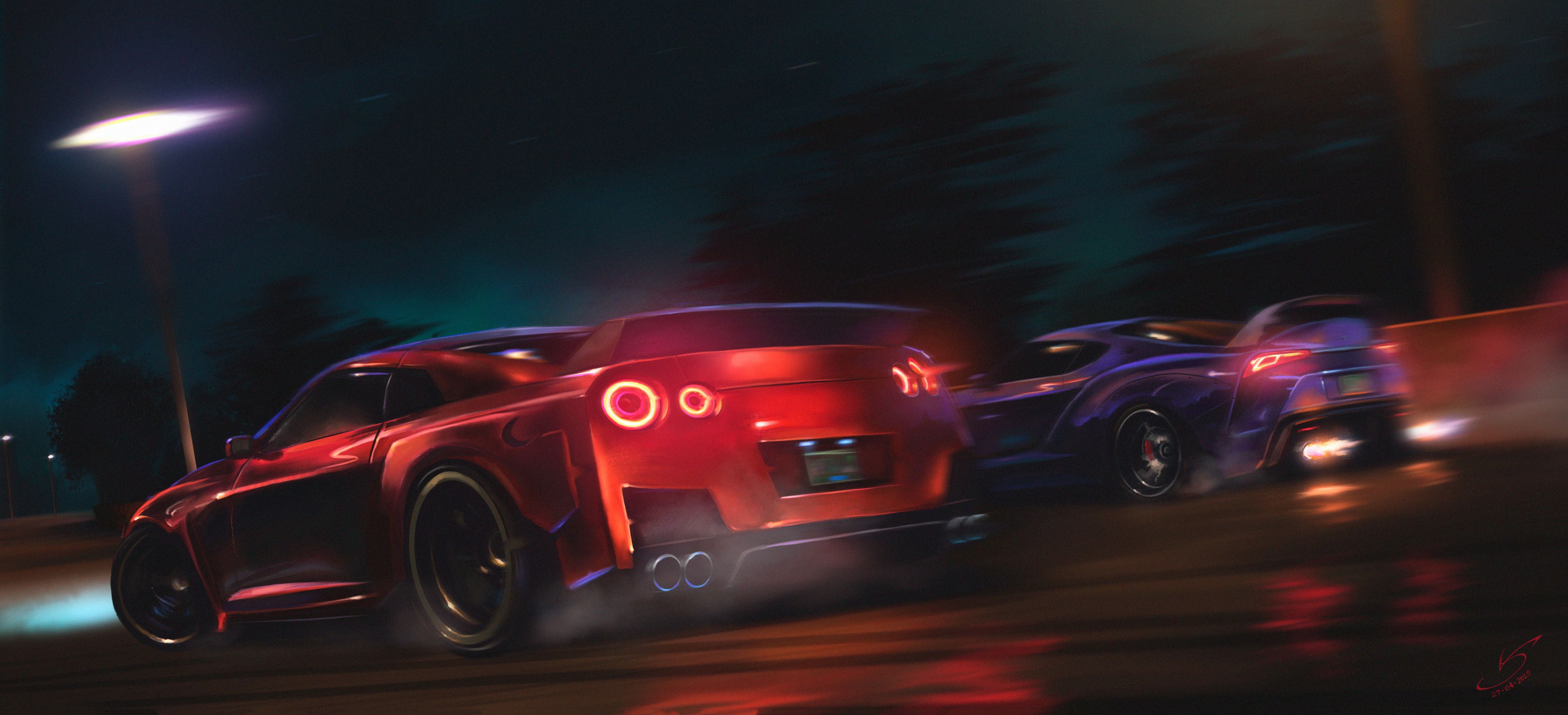Nissan Gtr Vs Supra 4k Laptop HD HD 4k Wallpaper, Image, Background, Photo and Picture