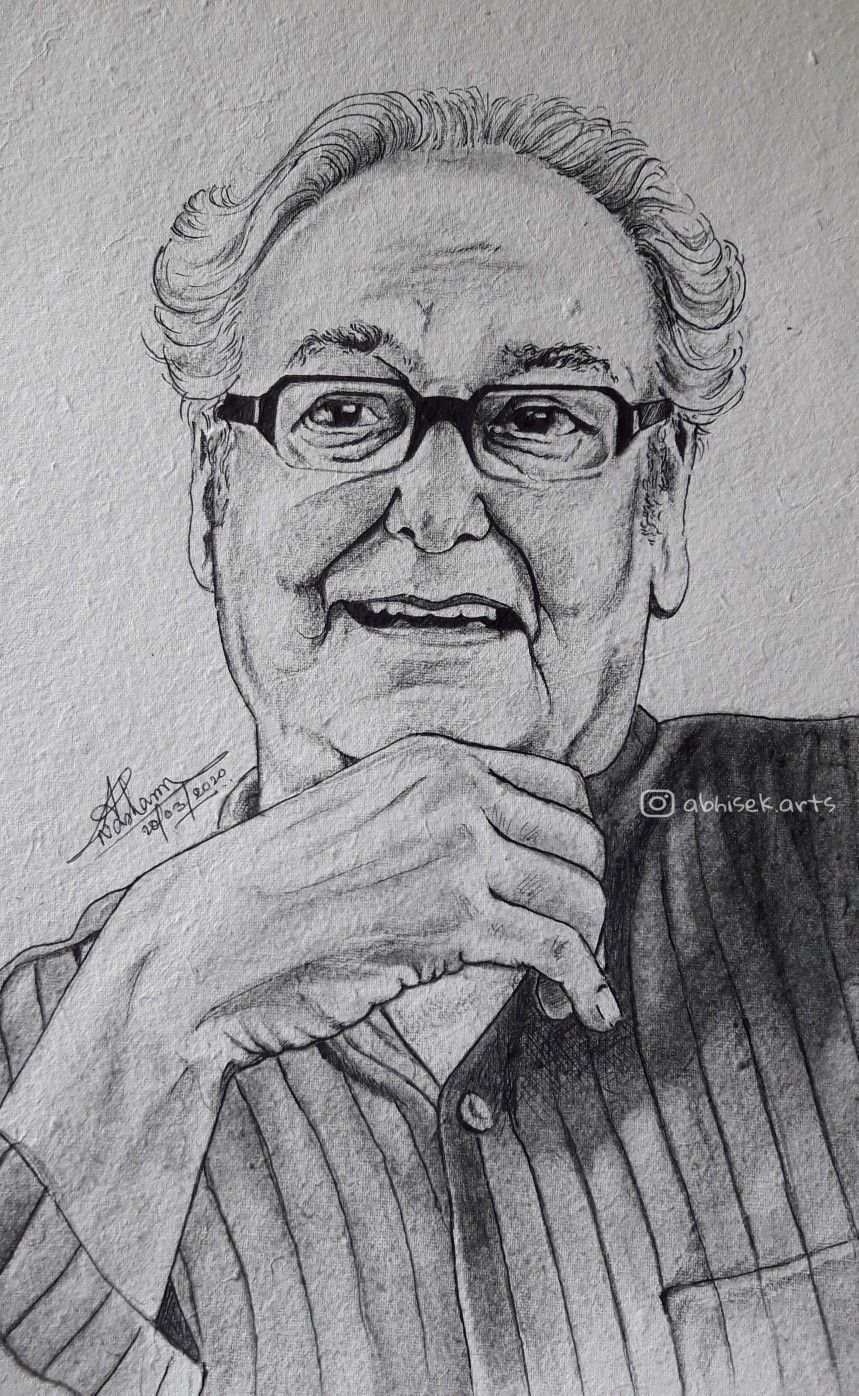 Soumitra chatterjee. Art sketches pencil, Portrait drawing, Sketches