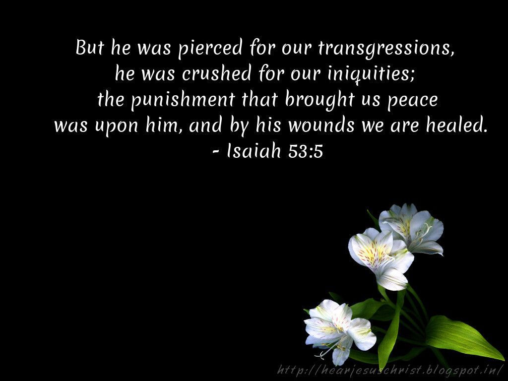 Christian Wallpaper: Bible Verse Wallpaper 53:5