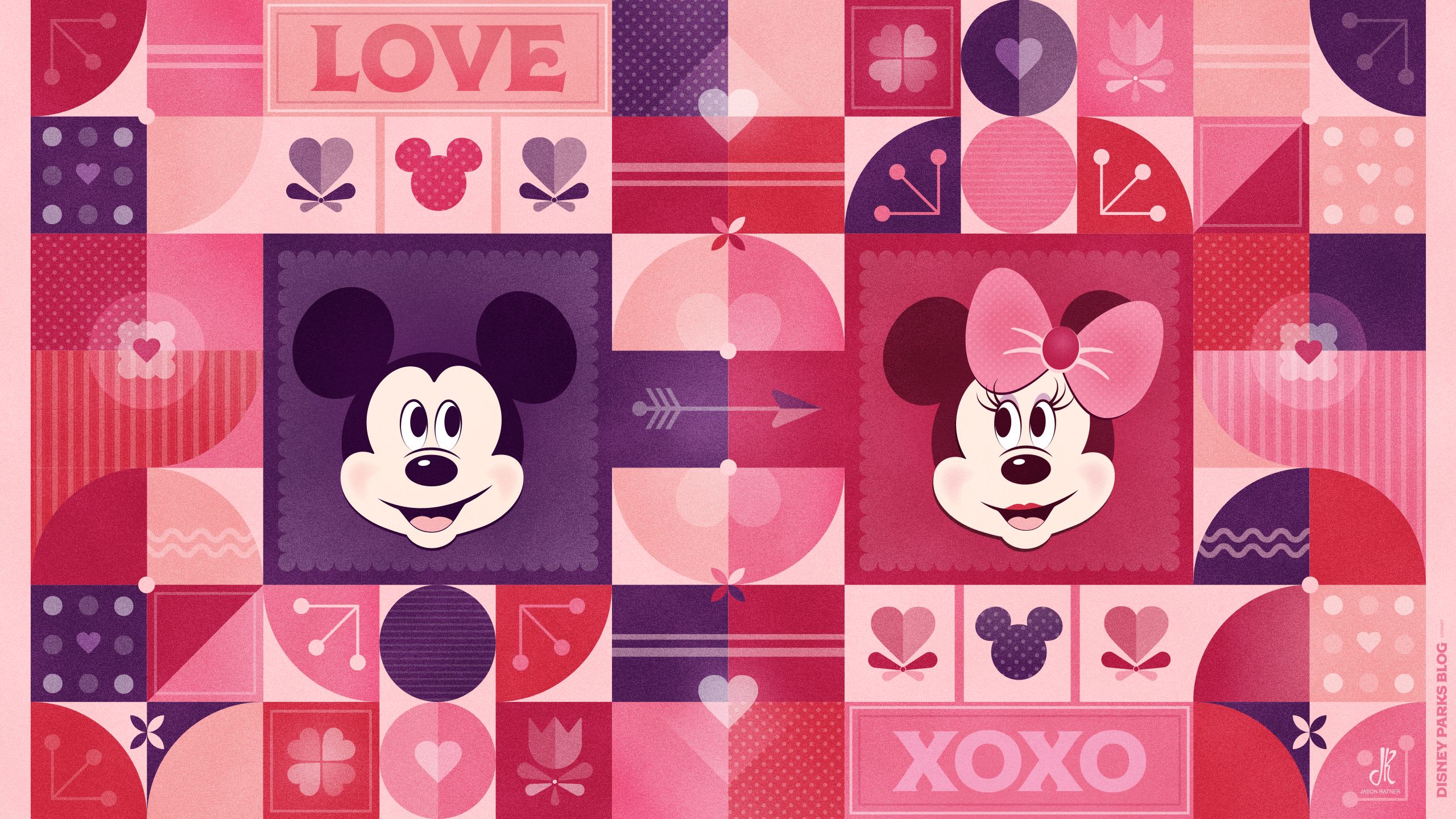 2020 Mickey Mouse & Minnie Mouse Valentine's Day Wallpapers - Desk...