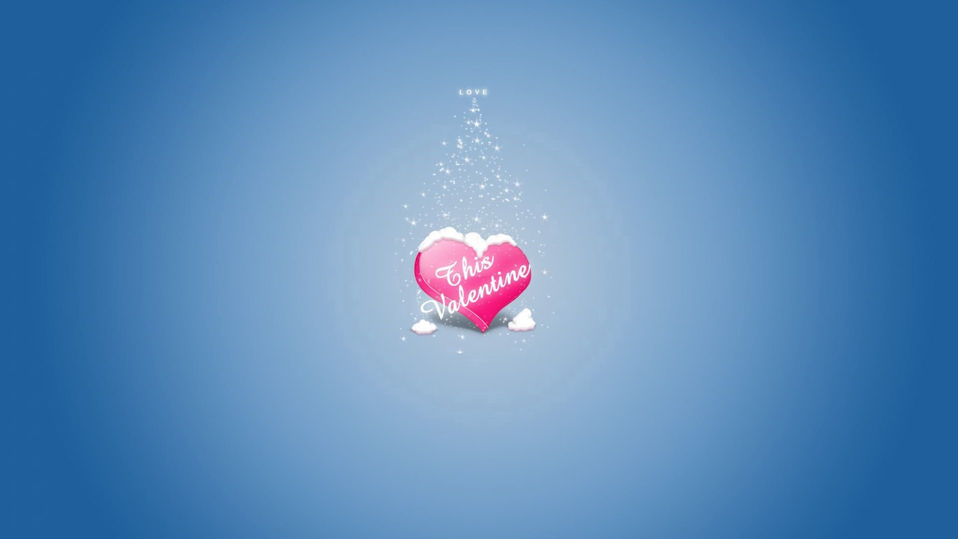 Download wallpaper 1920x1080 heart, snow, blue, valentines day full hd, hdtv, fhd, 1080p HD background