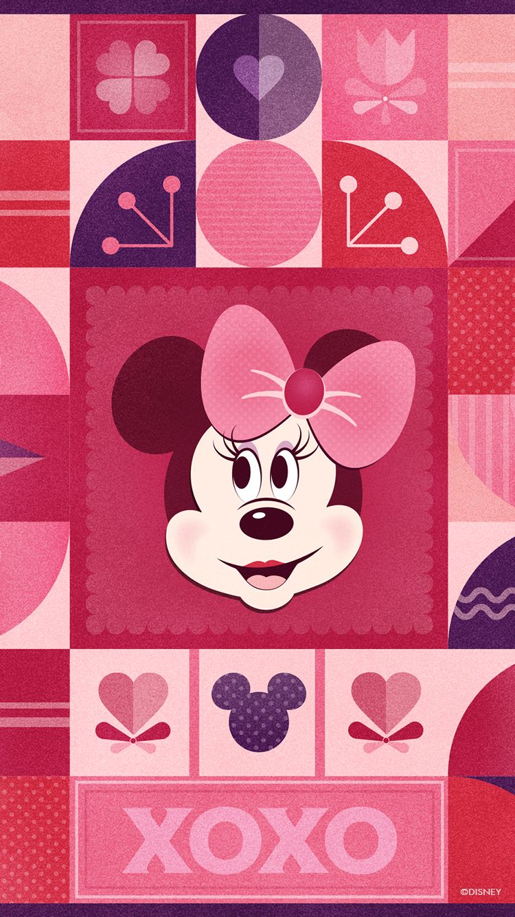 Mickey Mouse & Minnie Mouse Valentine's Day Wallpaper
