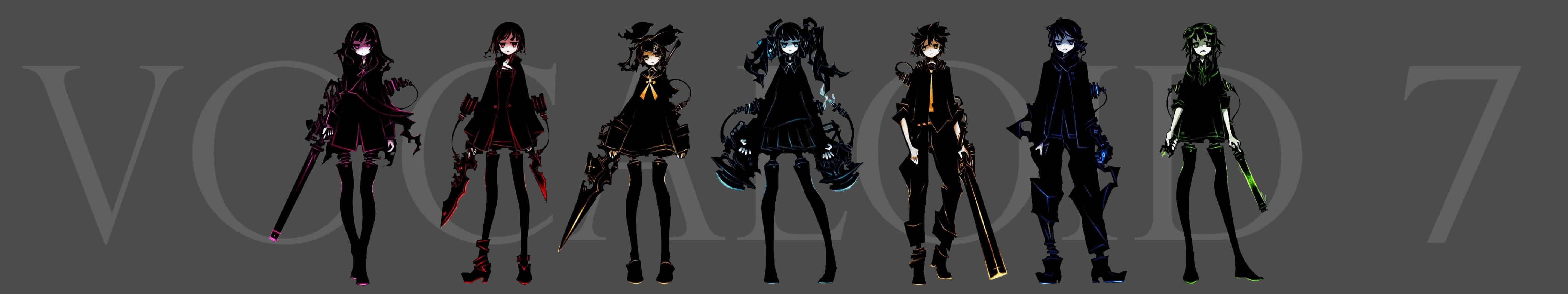 Vocaloid 7 Triple Monitor Wallpaper