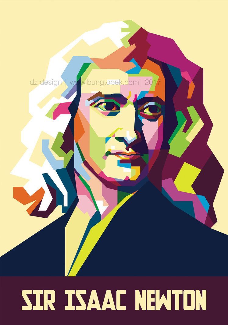 Sir Isaac Newton by duniaonme. Isaac newton, Pop art portraits, Wpap art